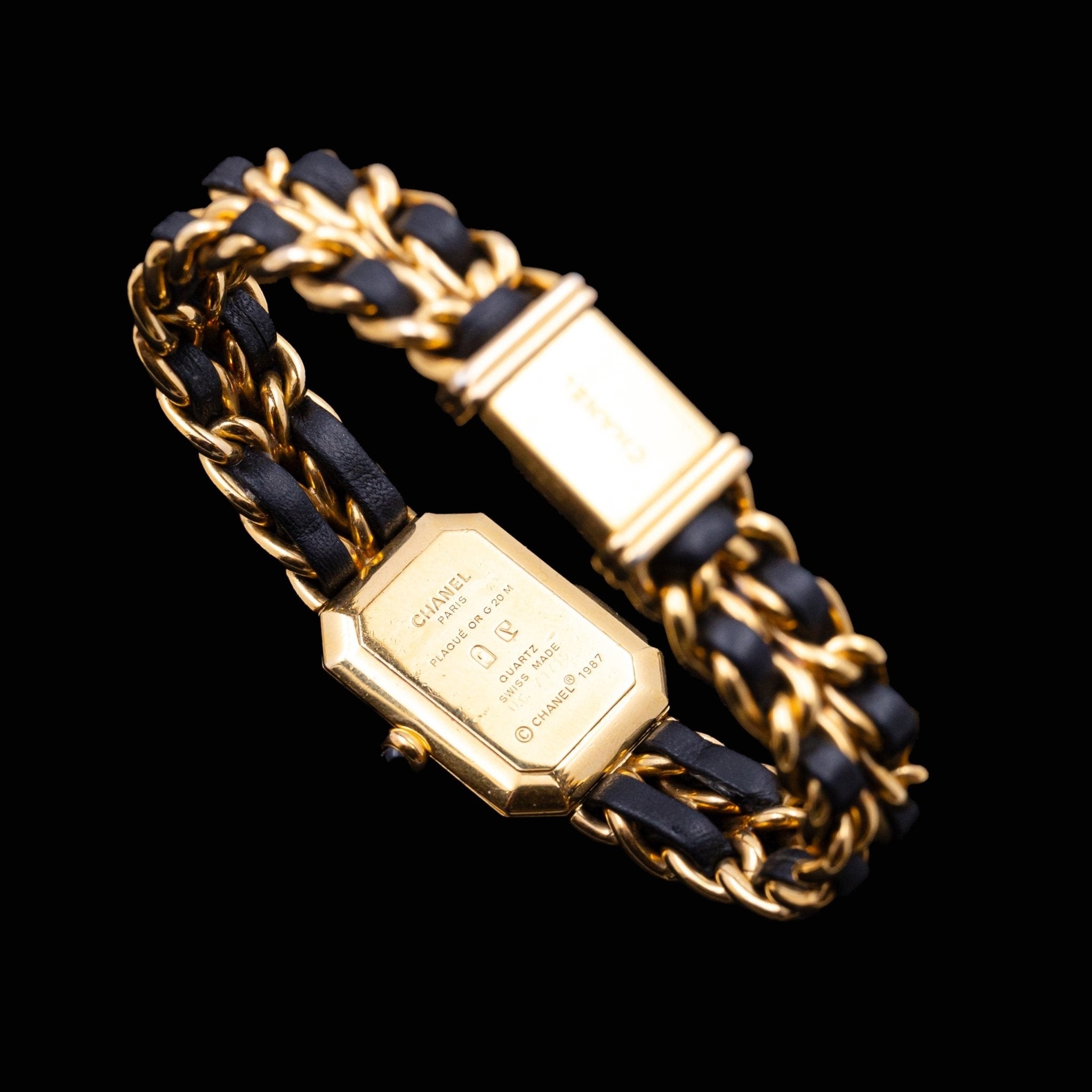 CHANEL PREMIERE ORIGINALE PLAQUÉE OR ET CUIR - montre vintage - Contre - Temps Paris