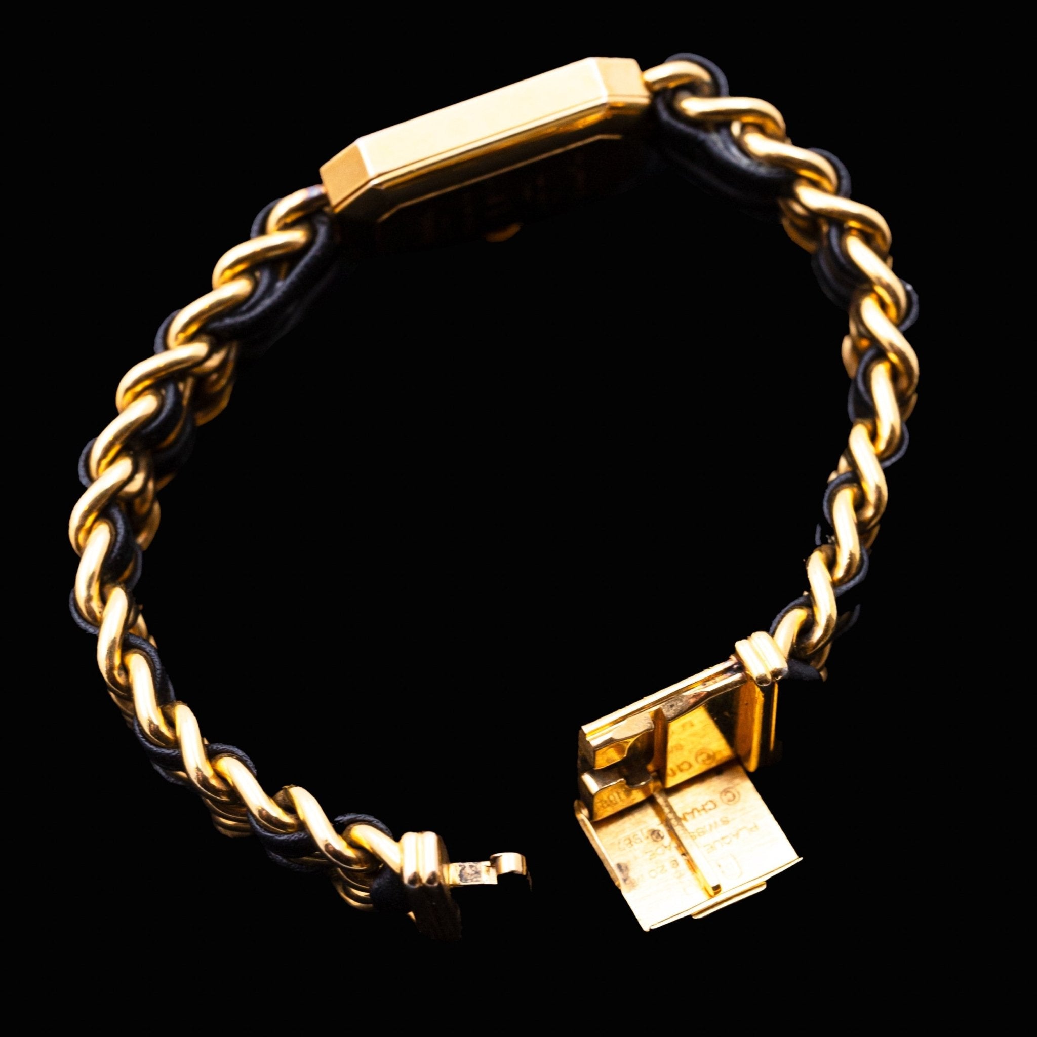 CHANEL PREMIERE ORIGINALE PLAQUÉE OR ET CUIR - montre vintage - Contre - Temps Paris