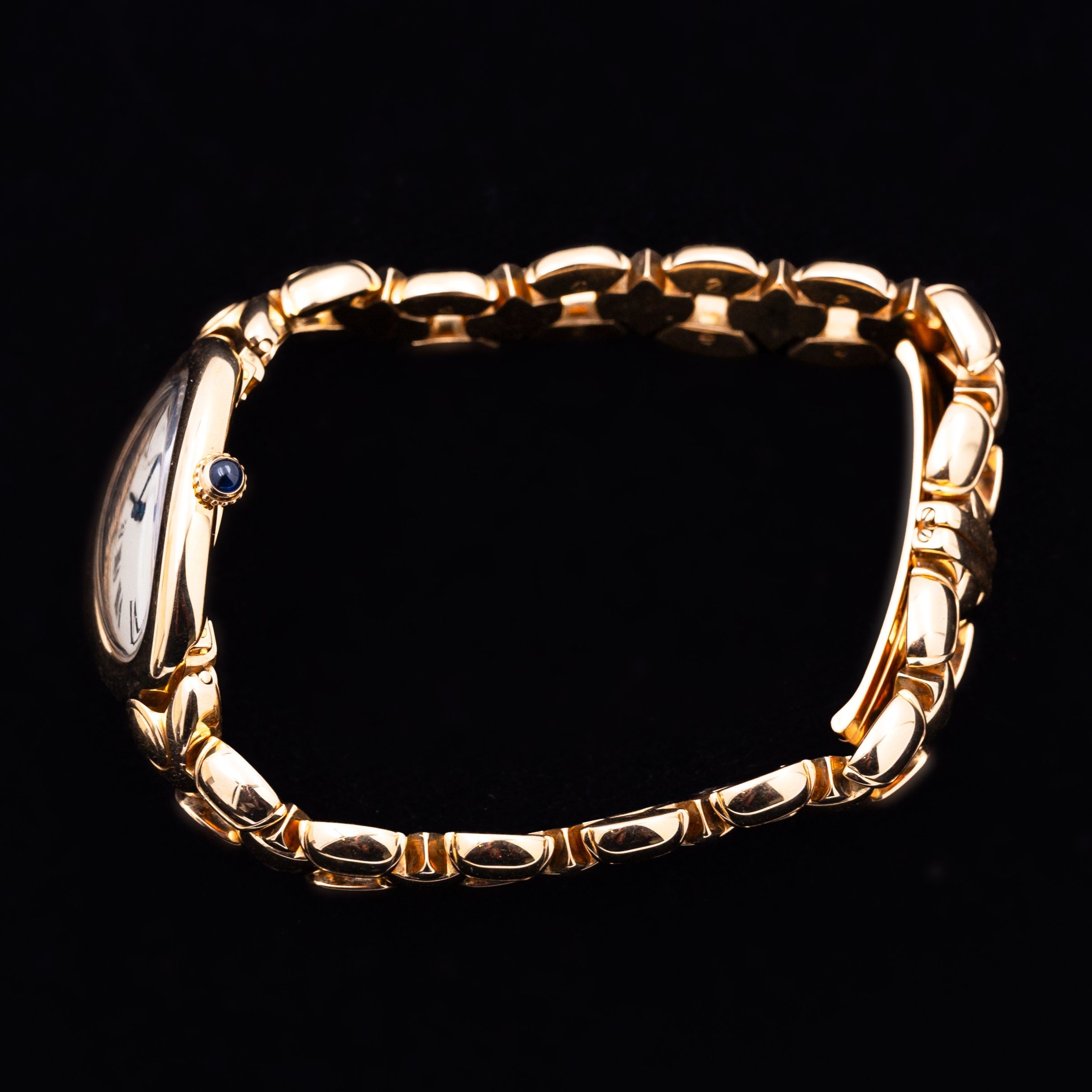 CARTIER BAIGNOIRE SIMPLE GODRON ET BRACELET ARTICULE OR