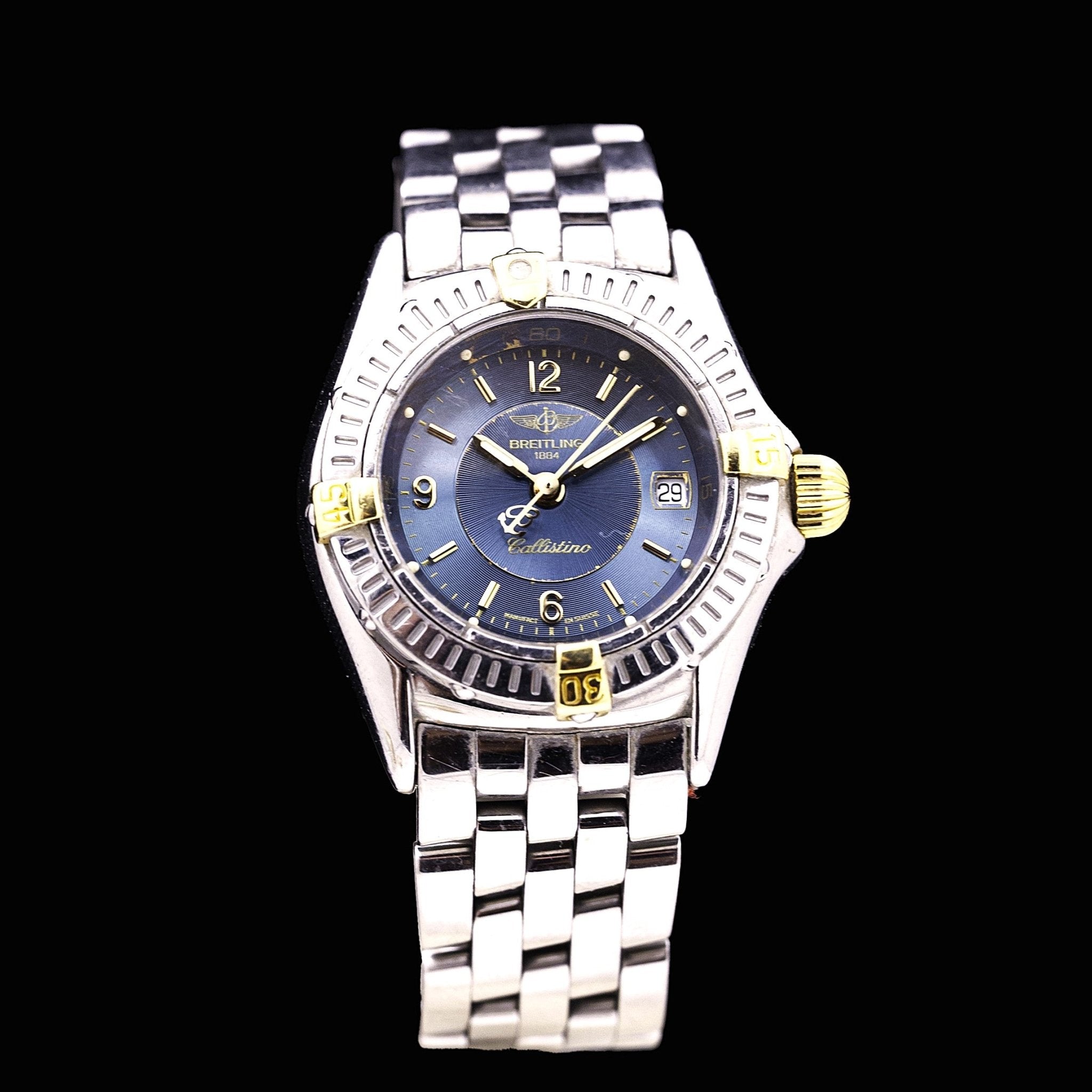 BREITLING CALLISTINO LADY ACIER BICOLORE - montre vintage - Contre - Temps Paris