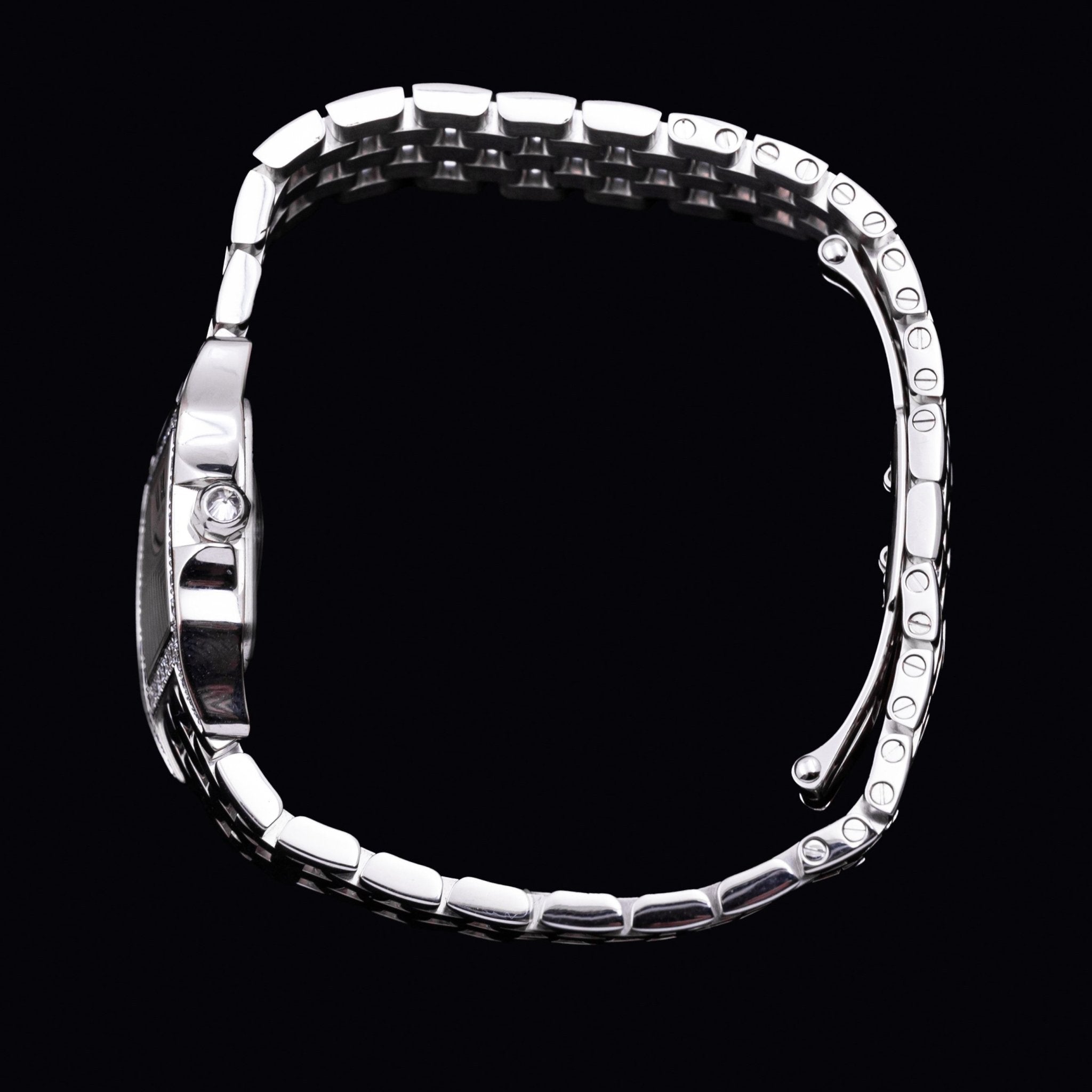 CARTIER SANTOS DEMOISELLE OR BLANC ET DIAMANTS - montre vintage - Contre - Temps Paris