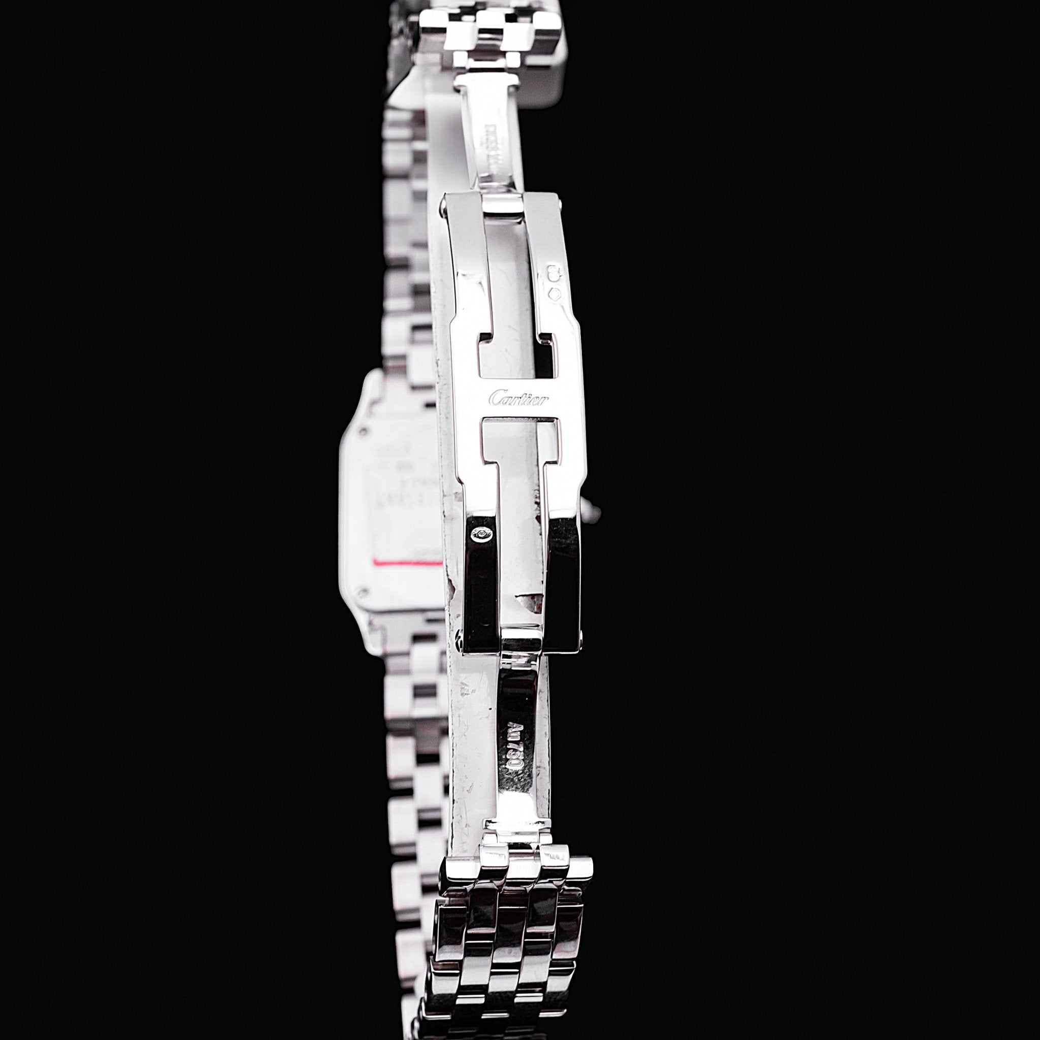 CARTIER SANTOS DEMOISELLE OR BLANC ET DIAMANTS - montre vintage - Contre - Temps Paris