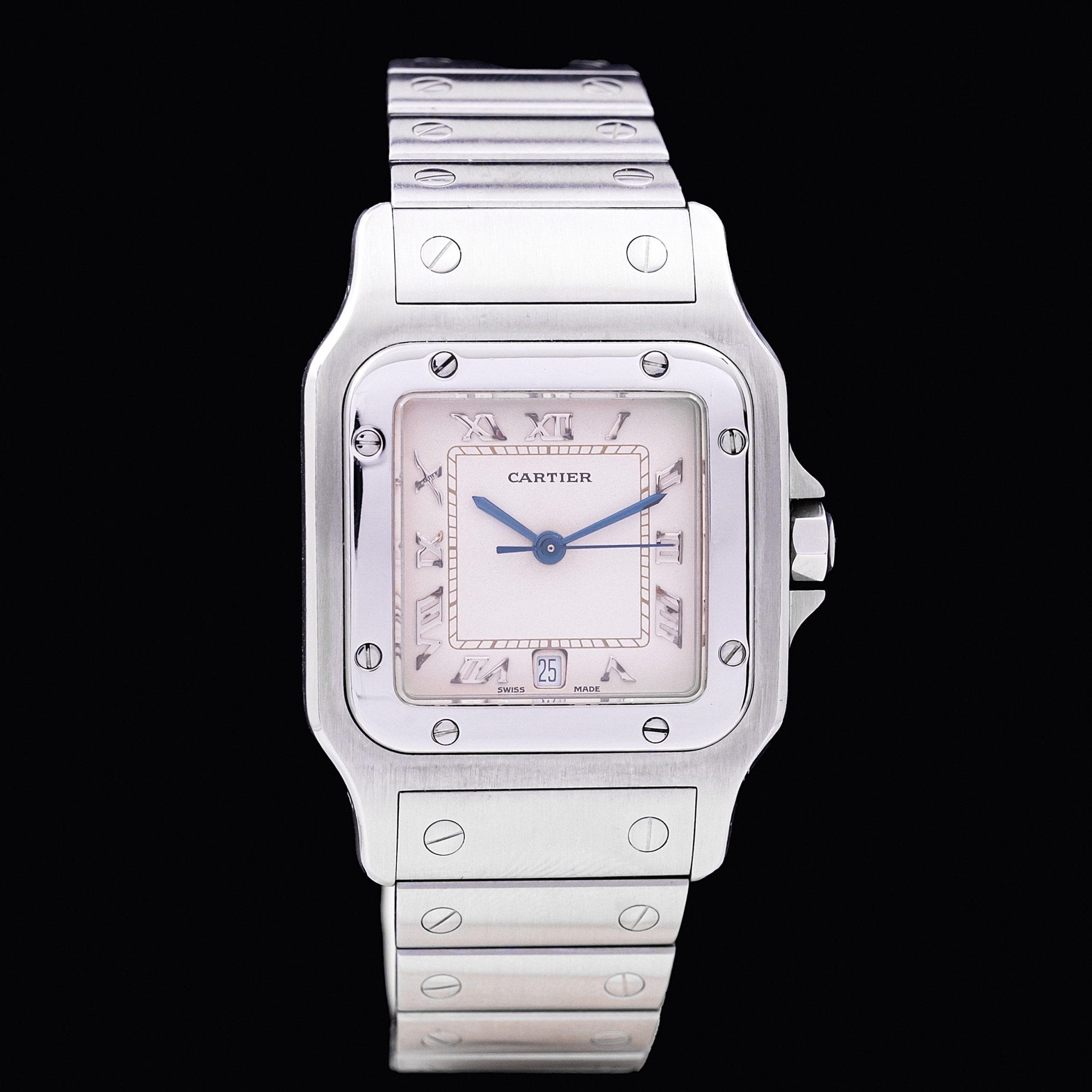 CARTIER SANTOS GALBEE TAILLE HOMME - montre vintage - Contre - Temps Paris