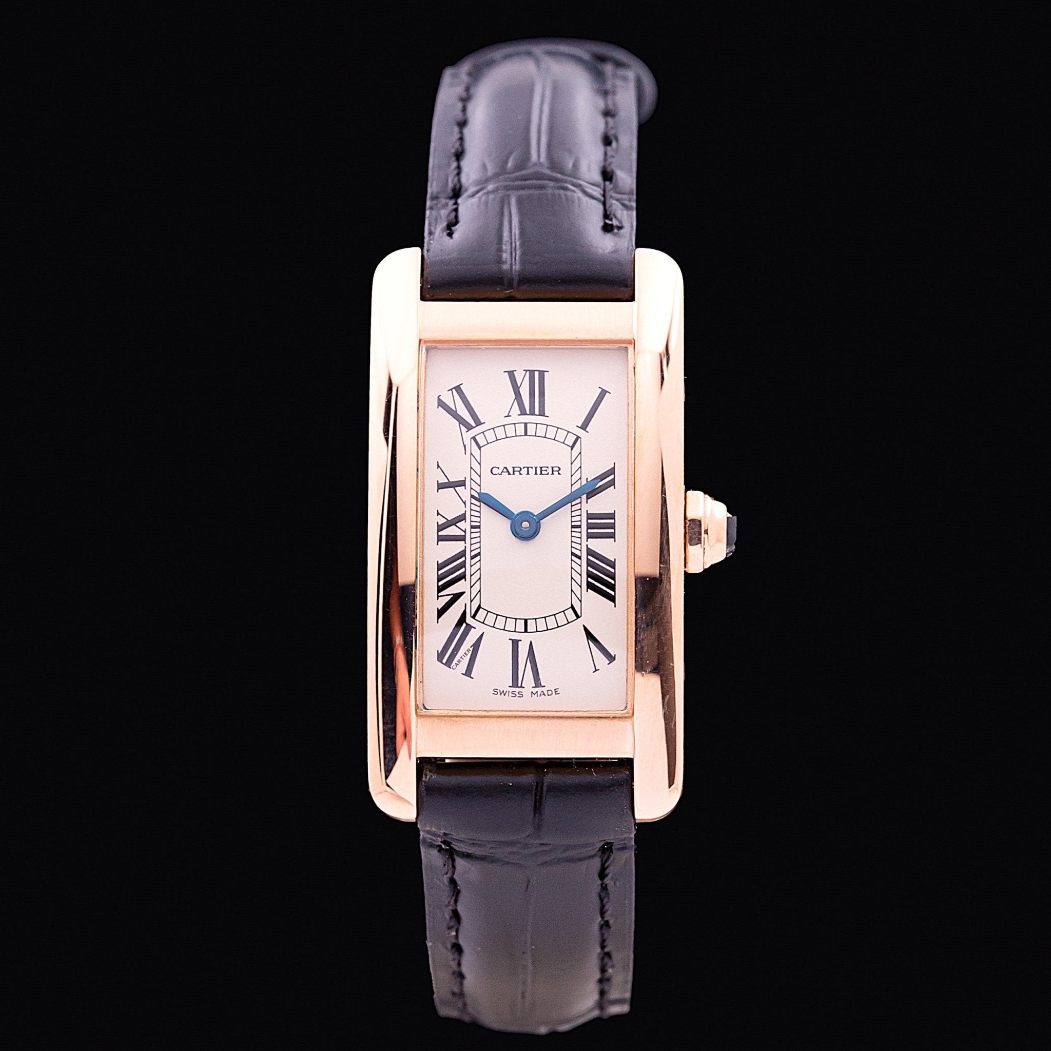 CARTIER TANK AMERICAINE LADY OR ROSE - montre vintage - Contre - Temps Paris