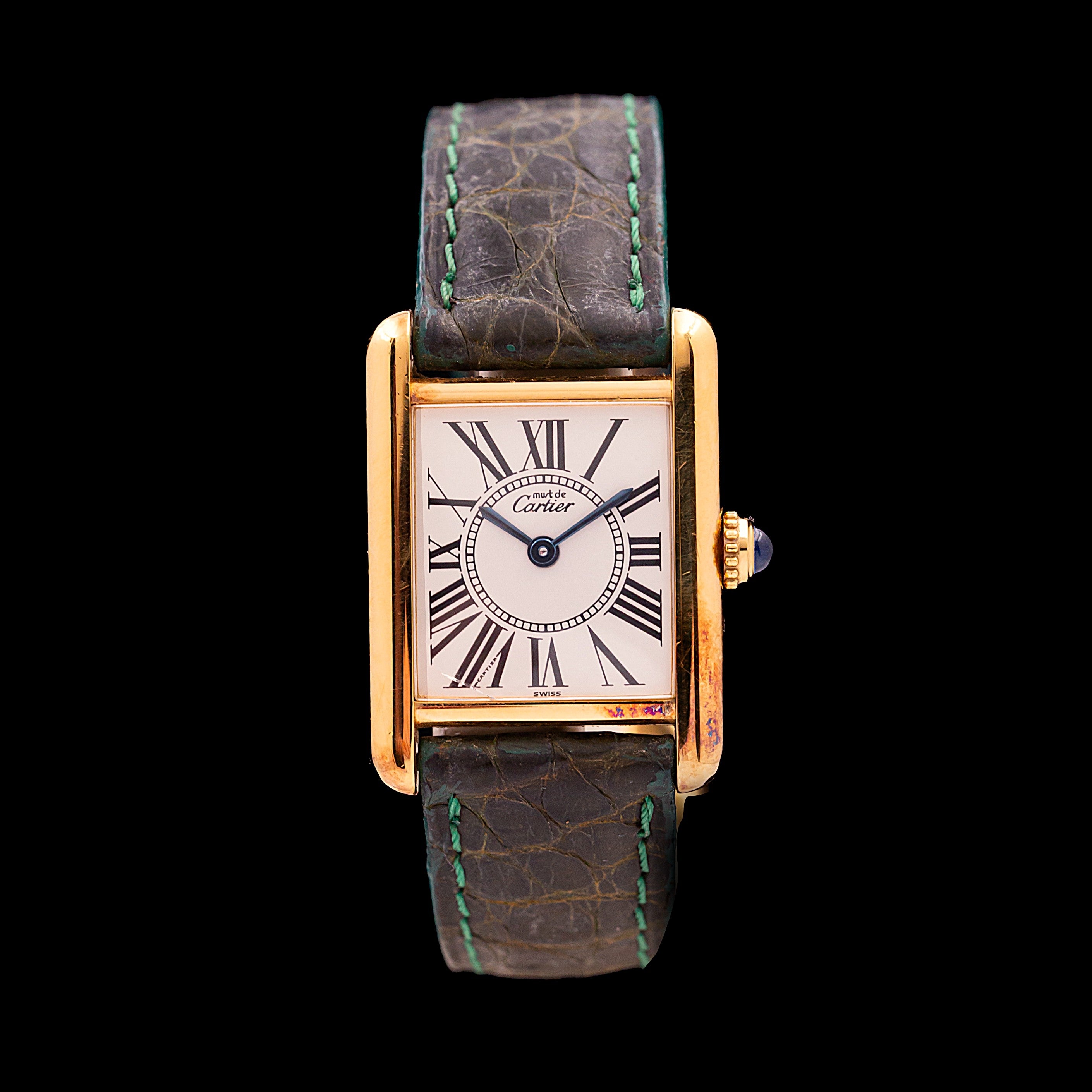 CARTIER TANK MUST LADY CHIFFRES ROMAINS AGRANDIS
