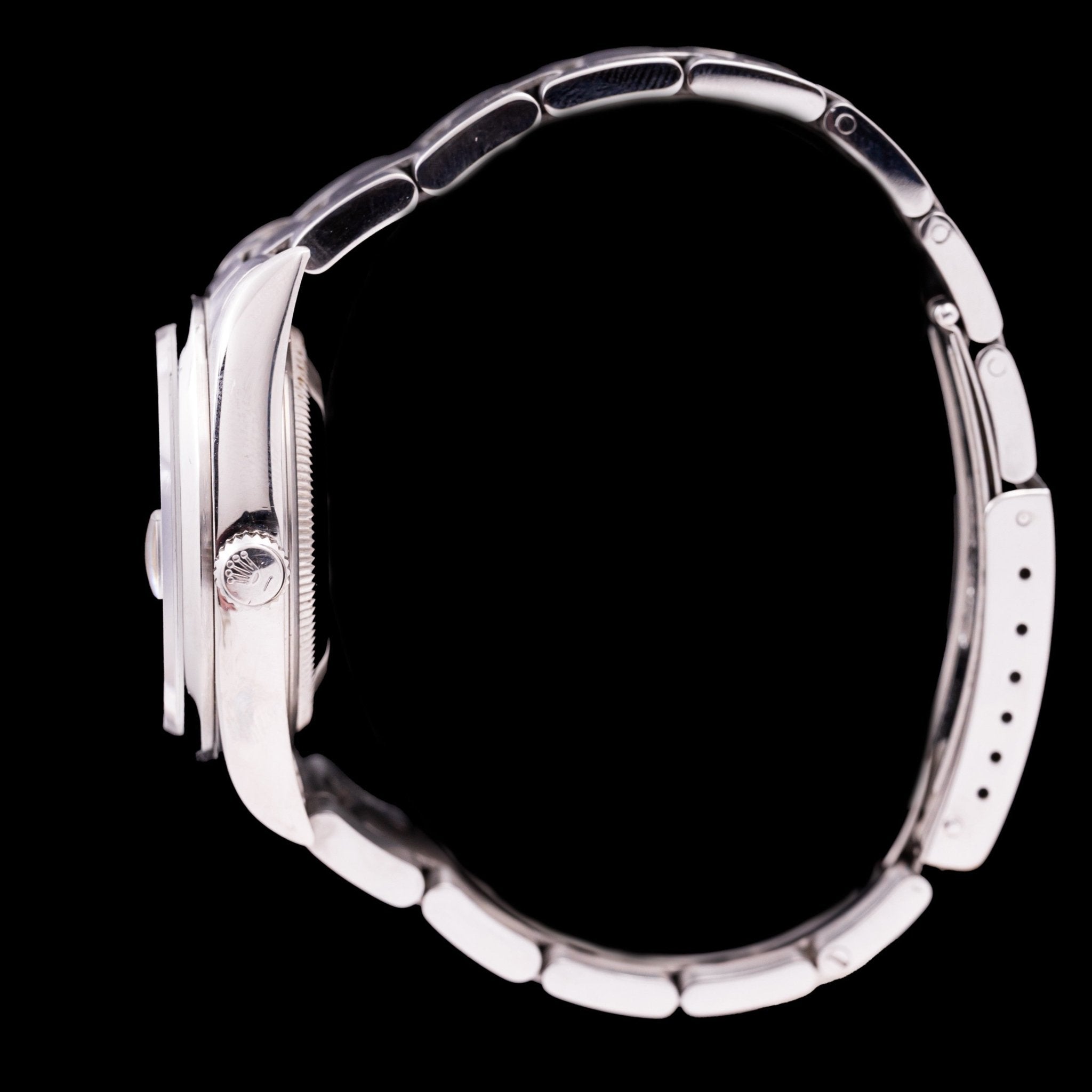 ROLEX OYSTER DATE NOIR SAPHIR - montre vintage - Contre - Temps Paris