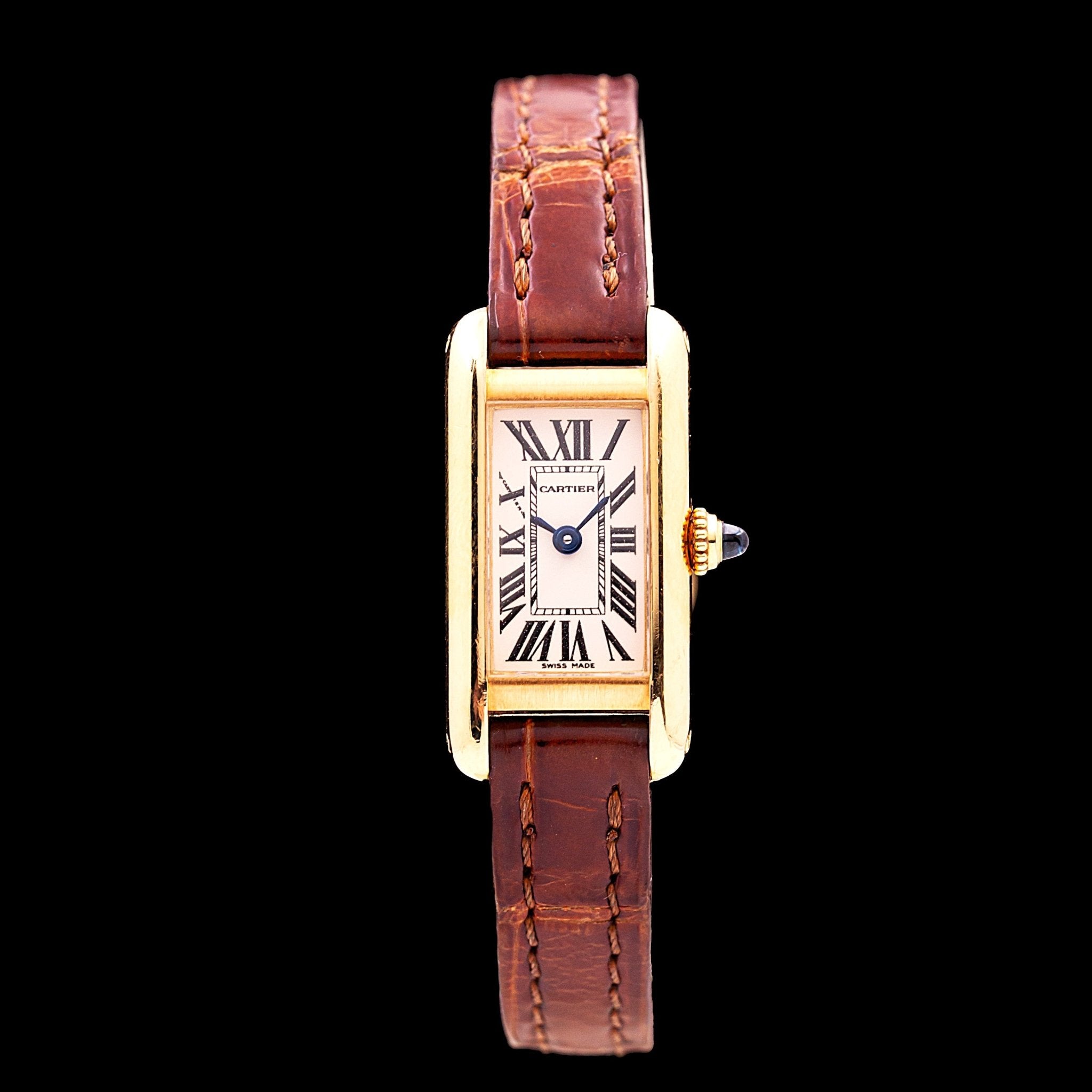 CARTIER MINI TANK ALLONGEE LADY OR - montre vintage - Contre - Temps Paris