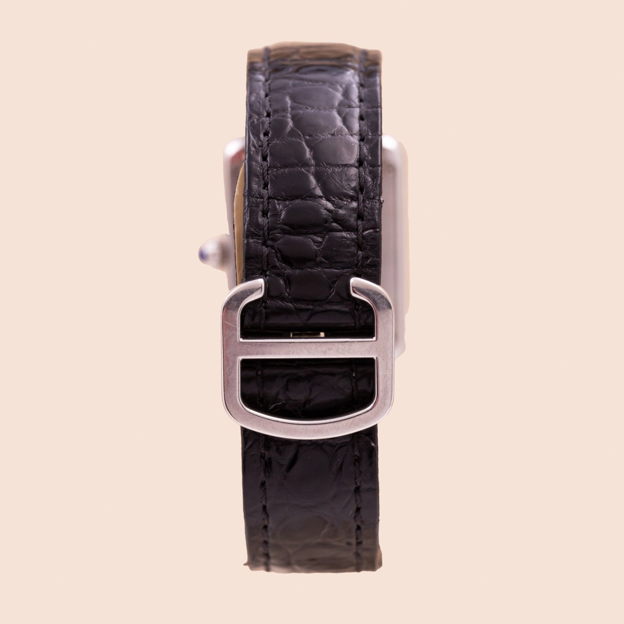 CARTIER TANK SOLO HOMME ACIER - montre vintage - Contre - Temps Paris