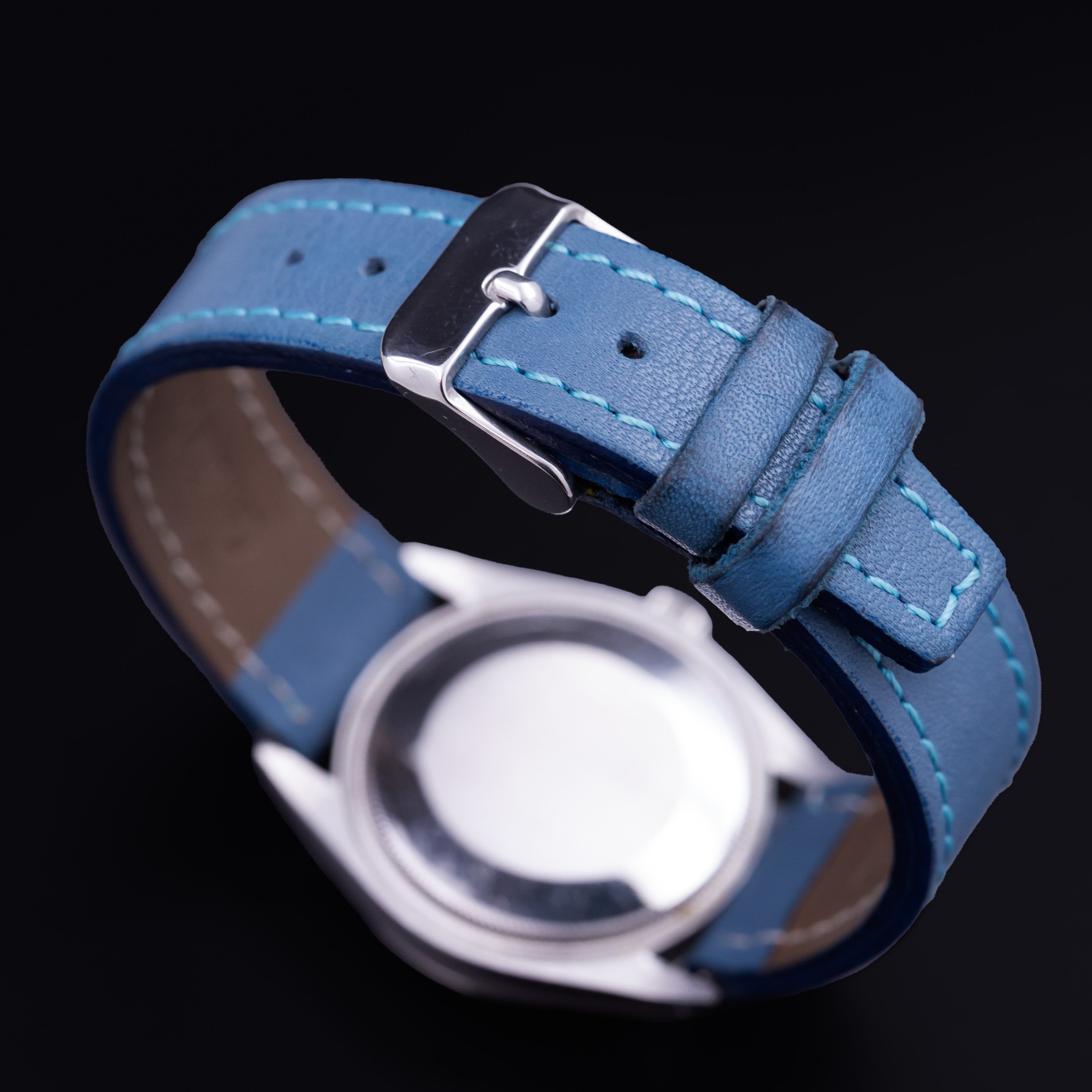 ROLEX AIR KING 5500 CADRAN BLEU PLEXI