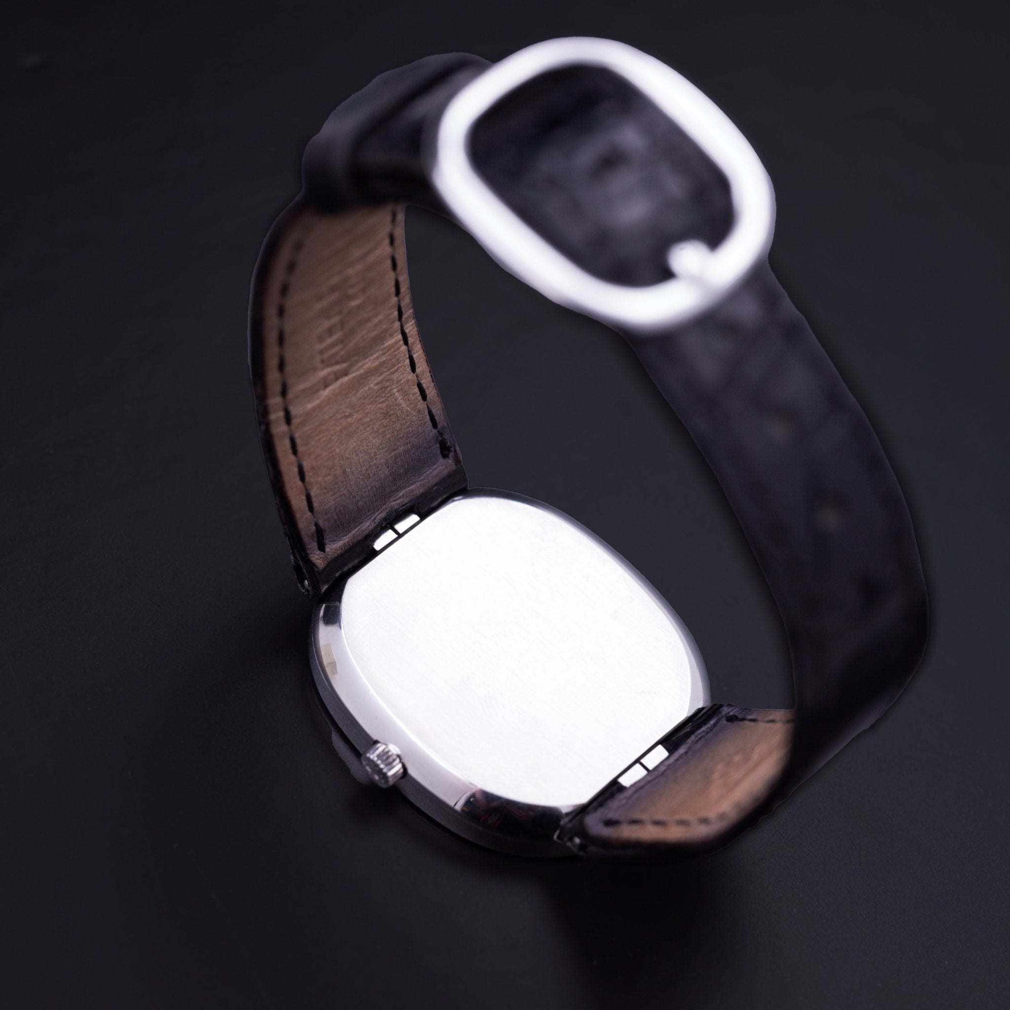 PATEK PHILIPPE ELLIPSE "CLOUS DE PARIS" ACIER - FULL SET - montre vintage - Contre - Temps Paris