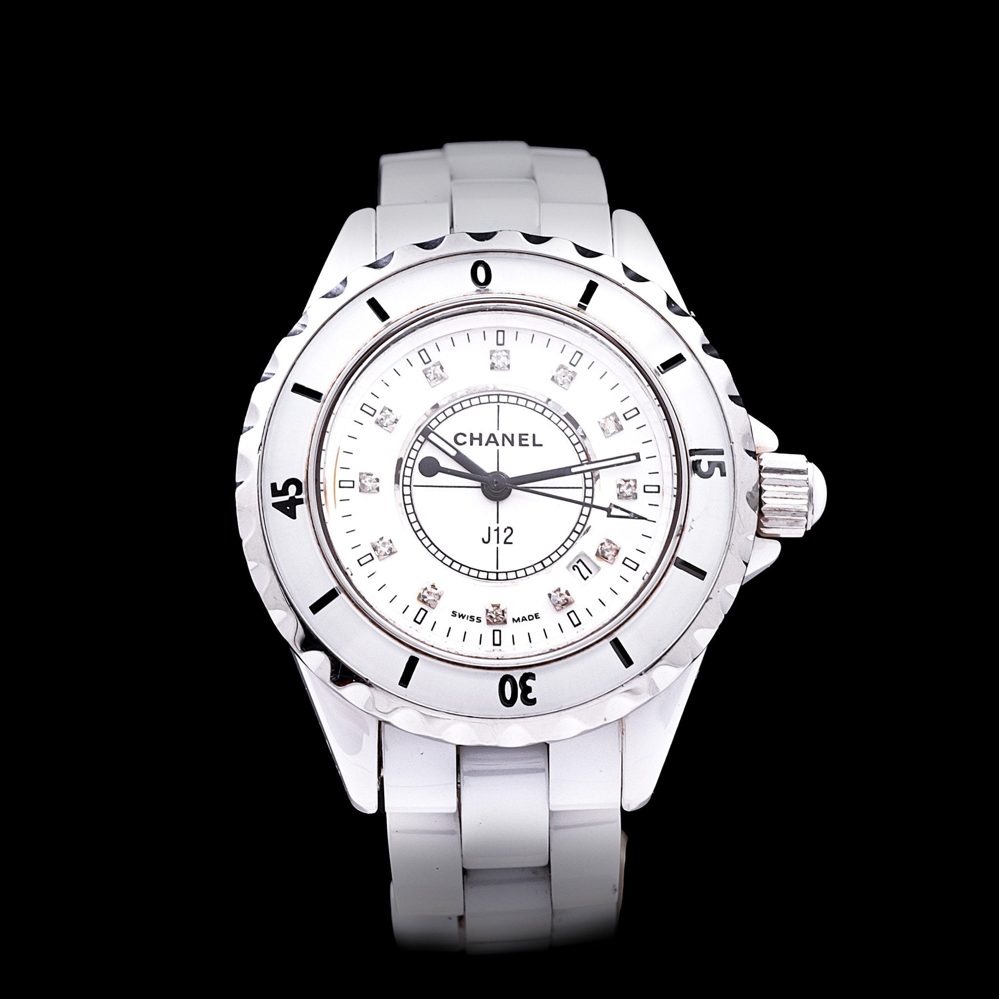 CHANEL J12 BLANCHE FEMME - montre vintage - Contre - Temps Paris