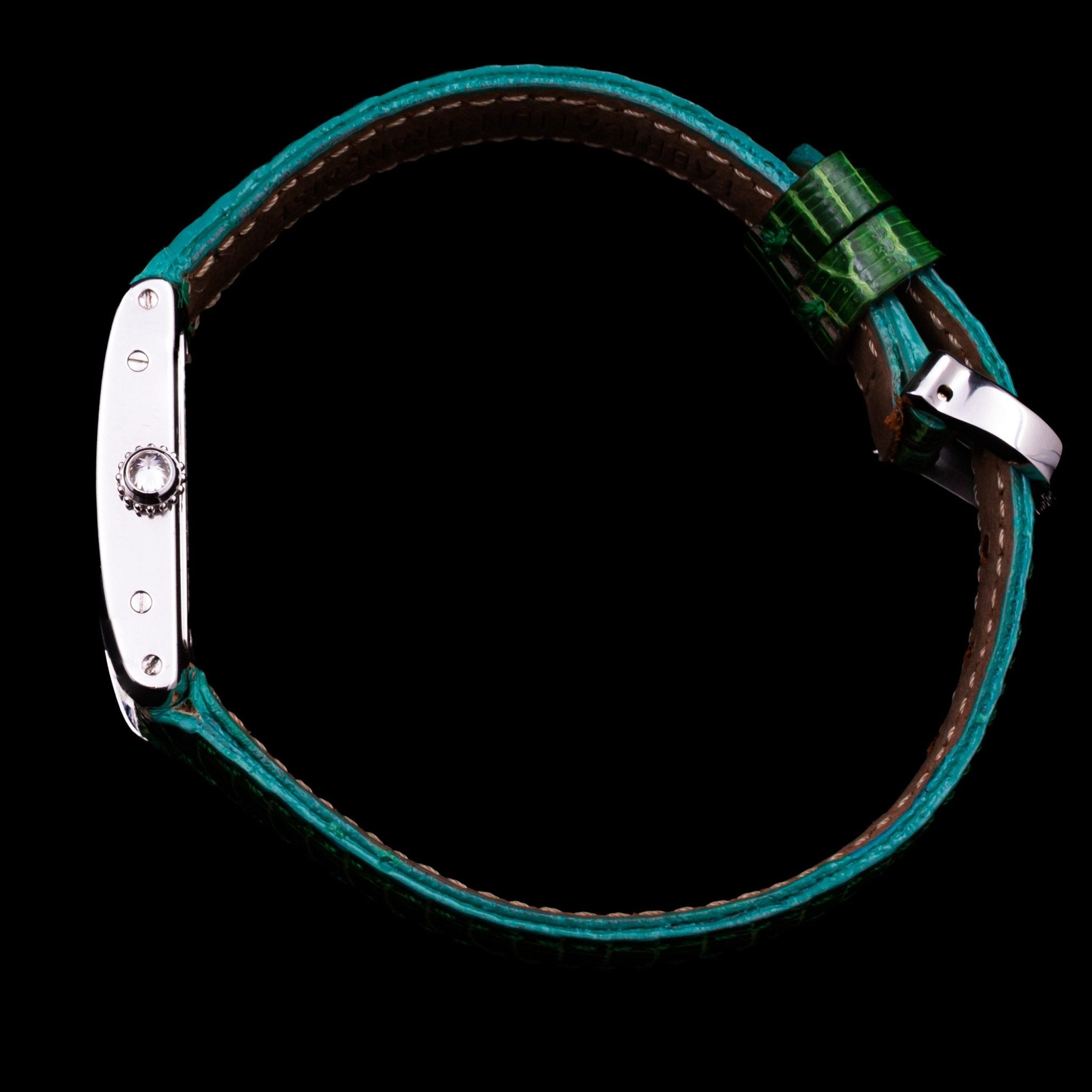 CARTIER TANK AMERICAINE MINI OR BLANC ET DIAMANTS - montre vintage - Contre - Temps Paris