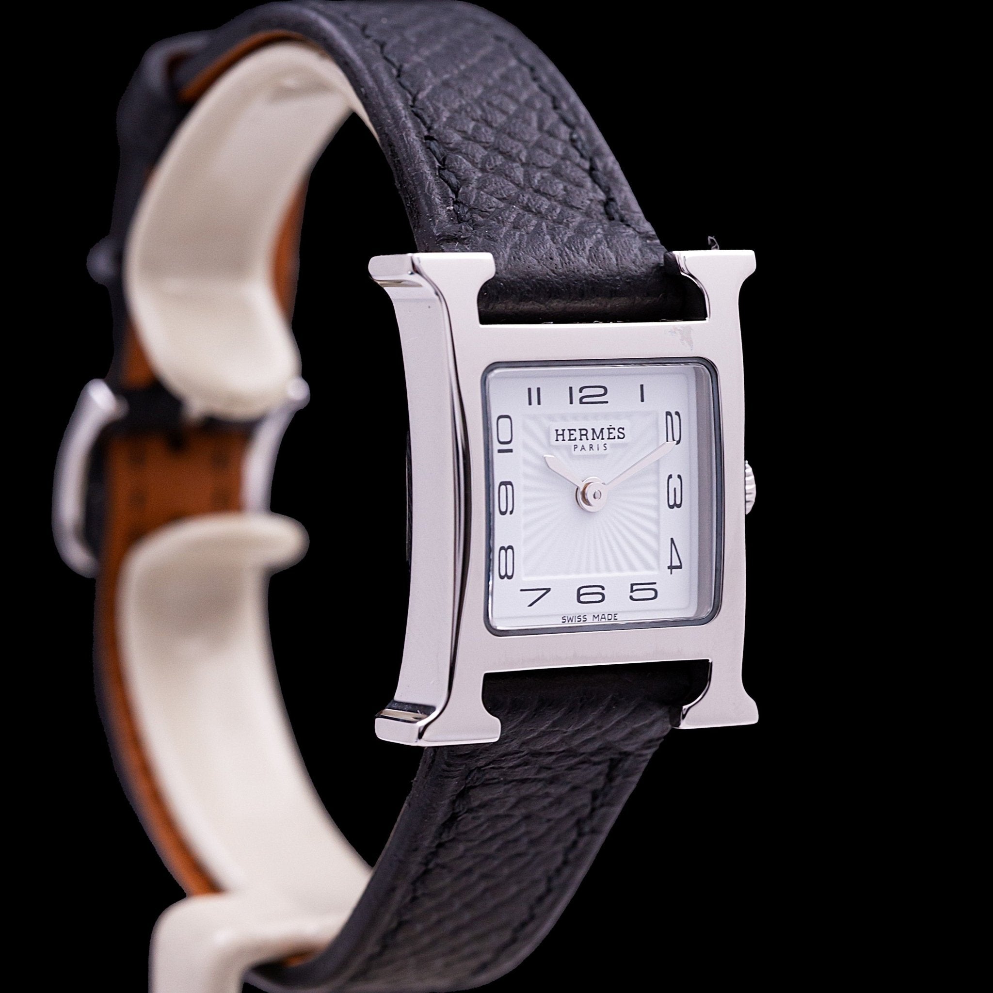 HERMES HEURE H MINI ACIER - montre vintage - Contre - Temps Paris