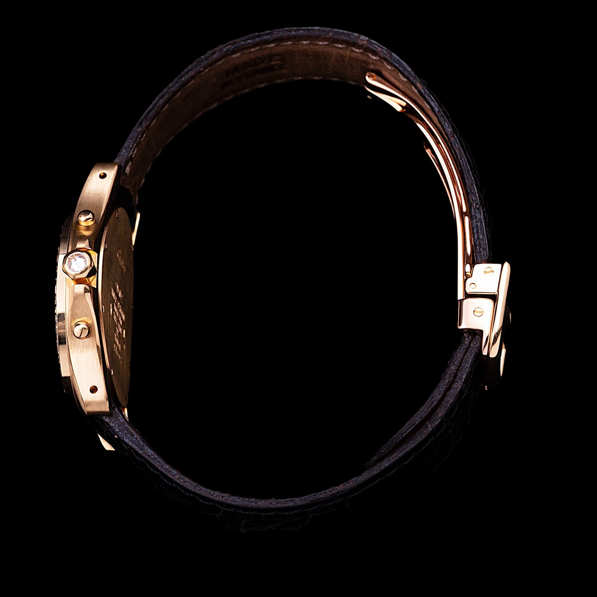 CARTIER CHRONOGRAPHE SANTOS LADY OR ET DIAMANTS - montre vintage - Contre - Temps Paris