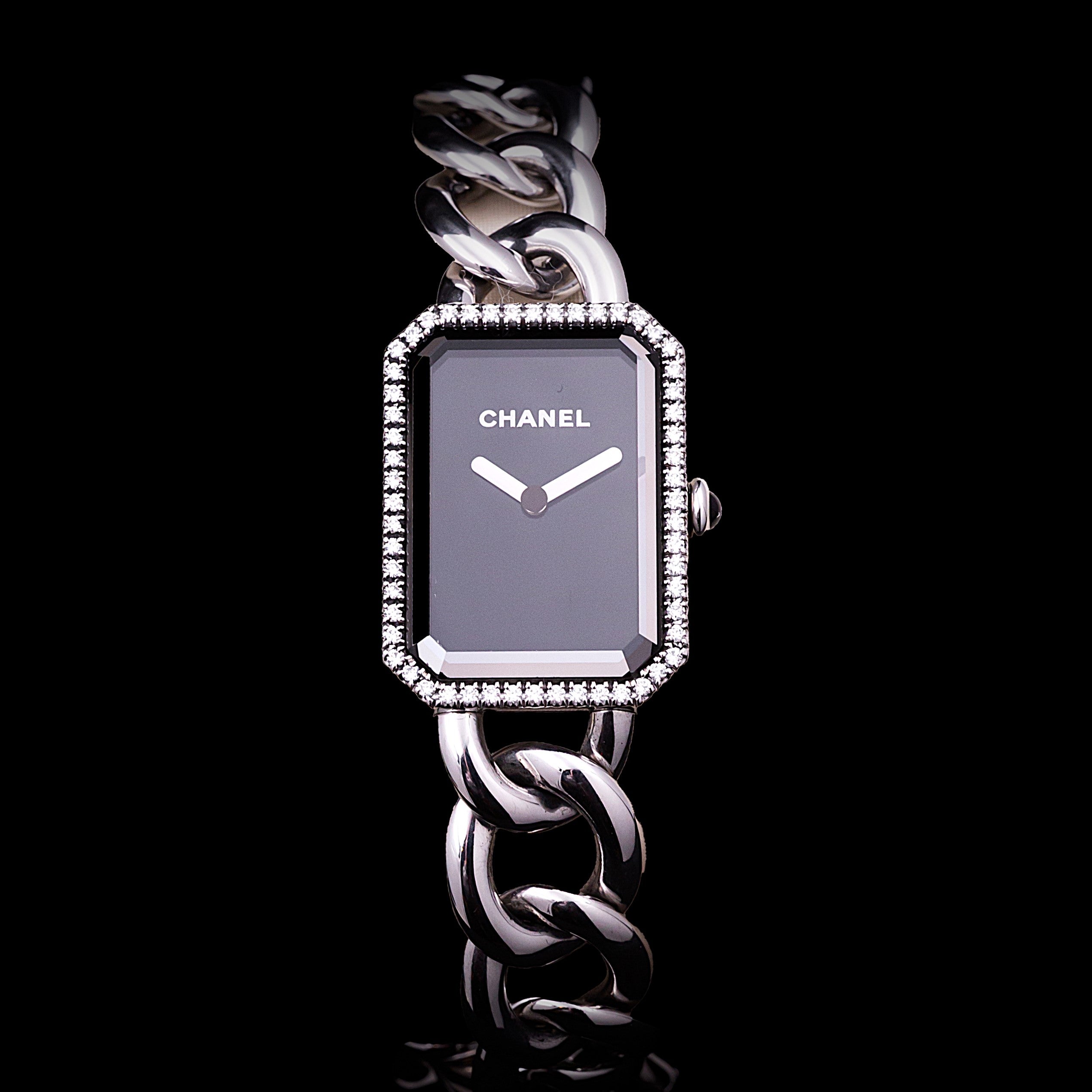 CHANEL PREMIERE GOURMETTE ACIER ET DIAMANTS