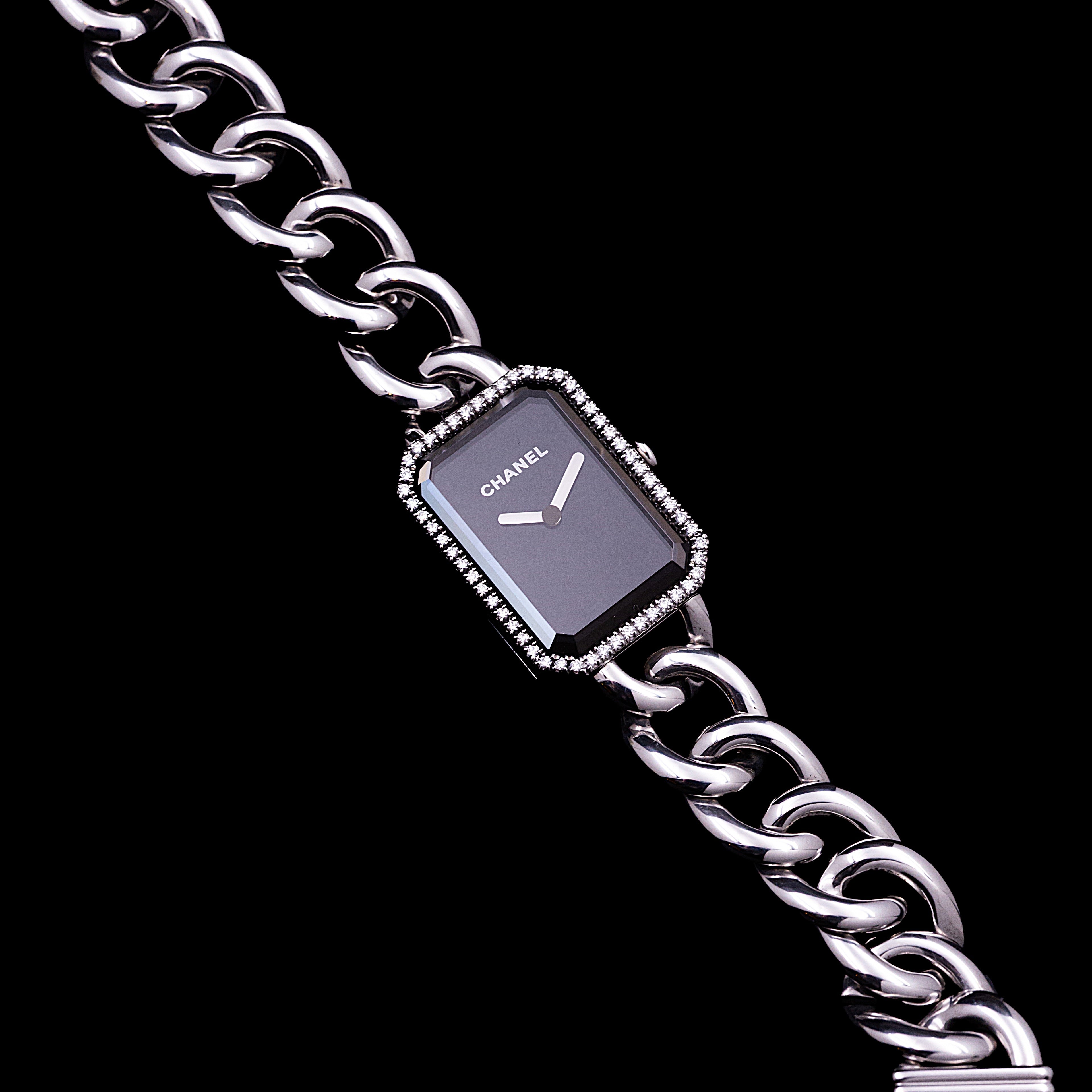 CHANEL PREMIERE GOURMETTE ACIER ET DIAMANTS