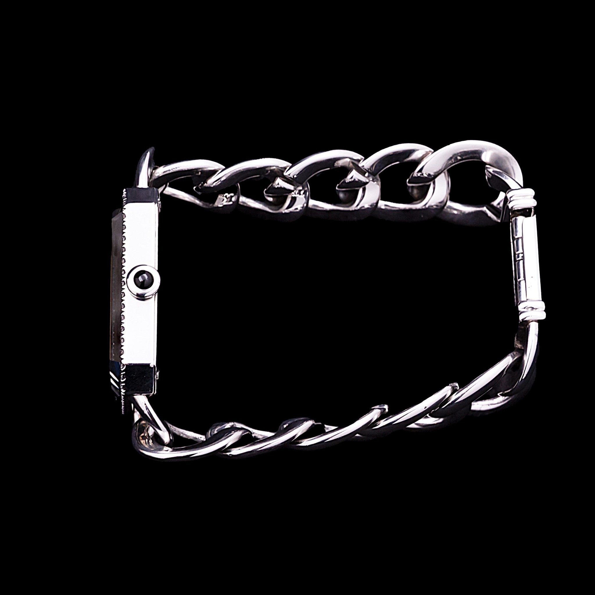 CHANEL PREMIERE GOURMETTE ACIER ET DIAMANTS - montre vintage - Contre - Temps Paris