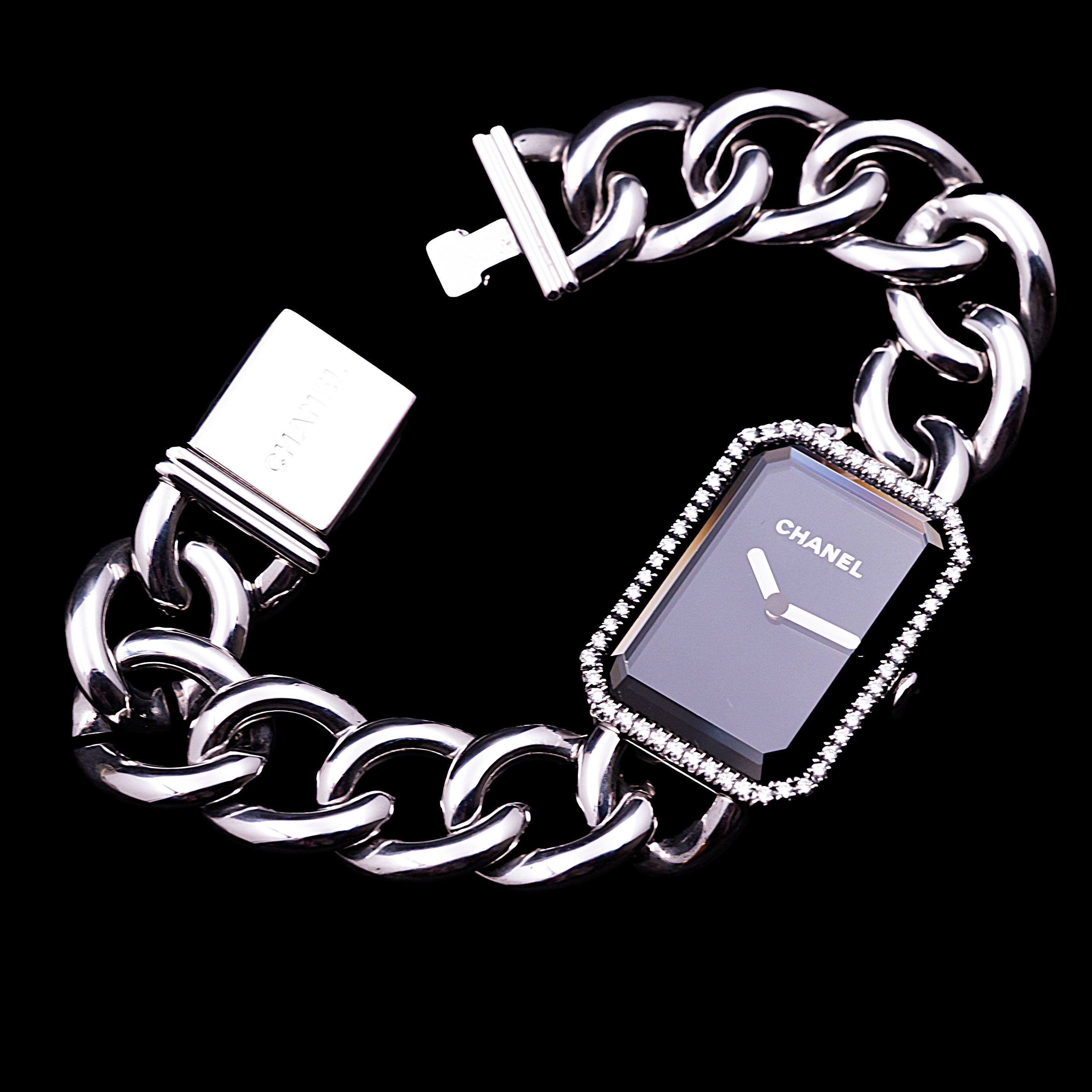 CHANEL PREMIERE GOURMETTE ACIER ET DIAMANTS