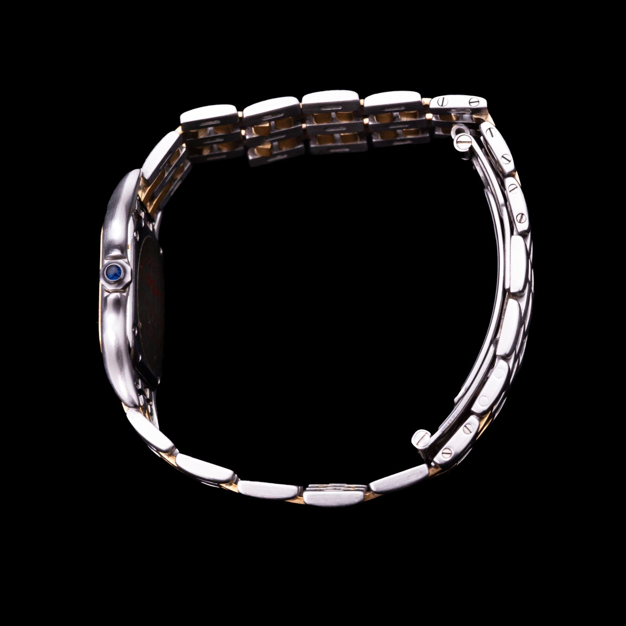 CARTIER PANTHERE SMALL OR ET ACIER - 2 RANGS - montre vintage - Contre - Temps Paris