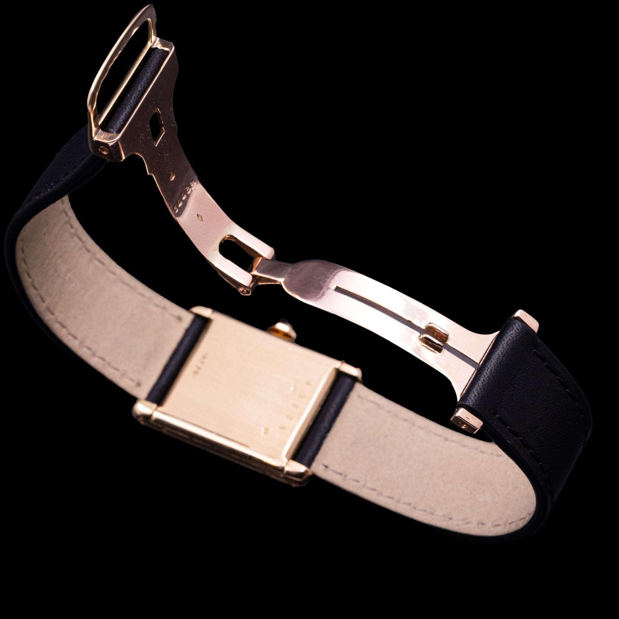 CARTIER TANK "LOUIS CARTIER" OR TAILLE HOMME - RESTAURATION CARTIER - montre vintage - Contre - Temps Paris
