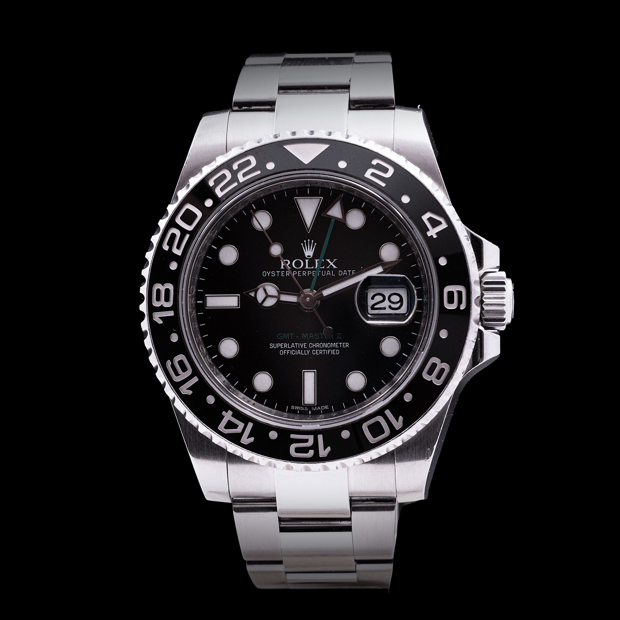 ROLEX GMT MASTER II REF 116710LN - montre vintage - Contre - Temps Paris