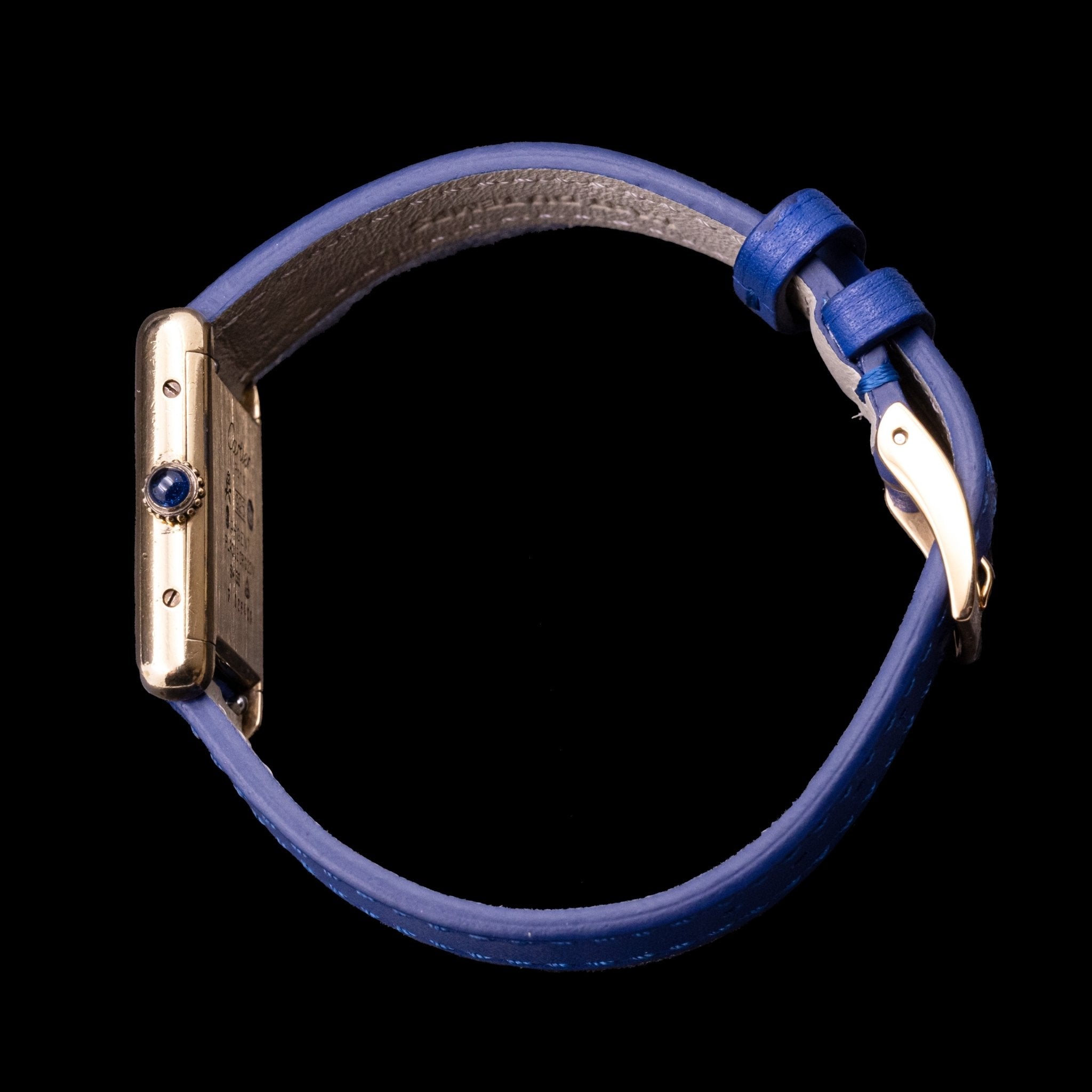 CARTIER TANK MUST LADY BLEU LAPIS - montre vintage - Contre - Temps Paris