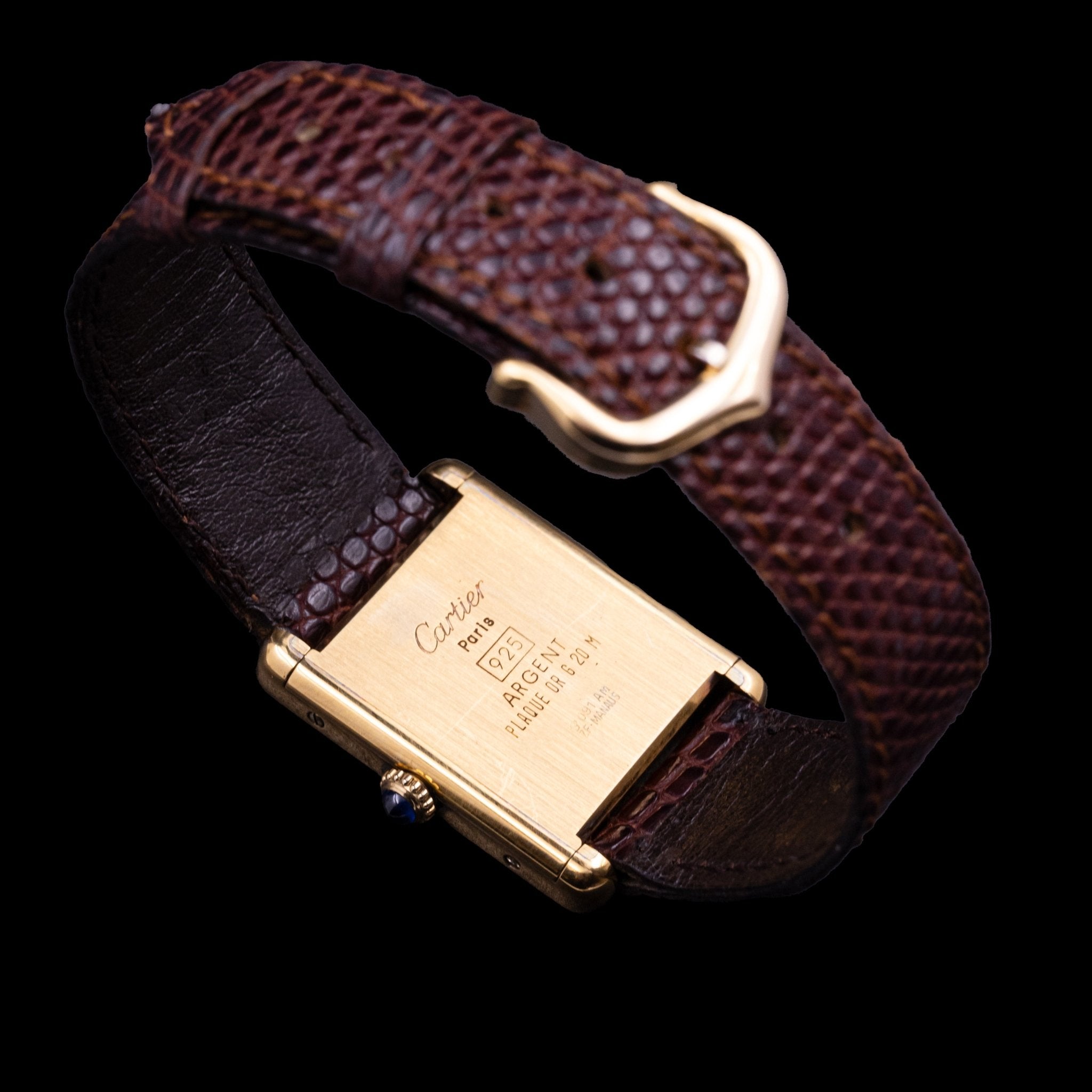 CARTIER TANK MUST HOMME CADRAN CREME - montre vintage - Contre - Temps Paris