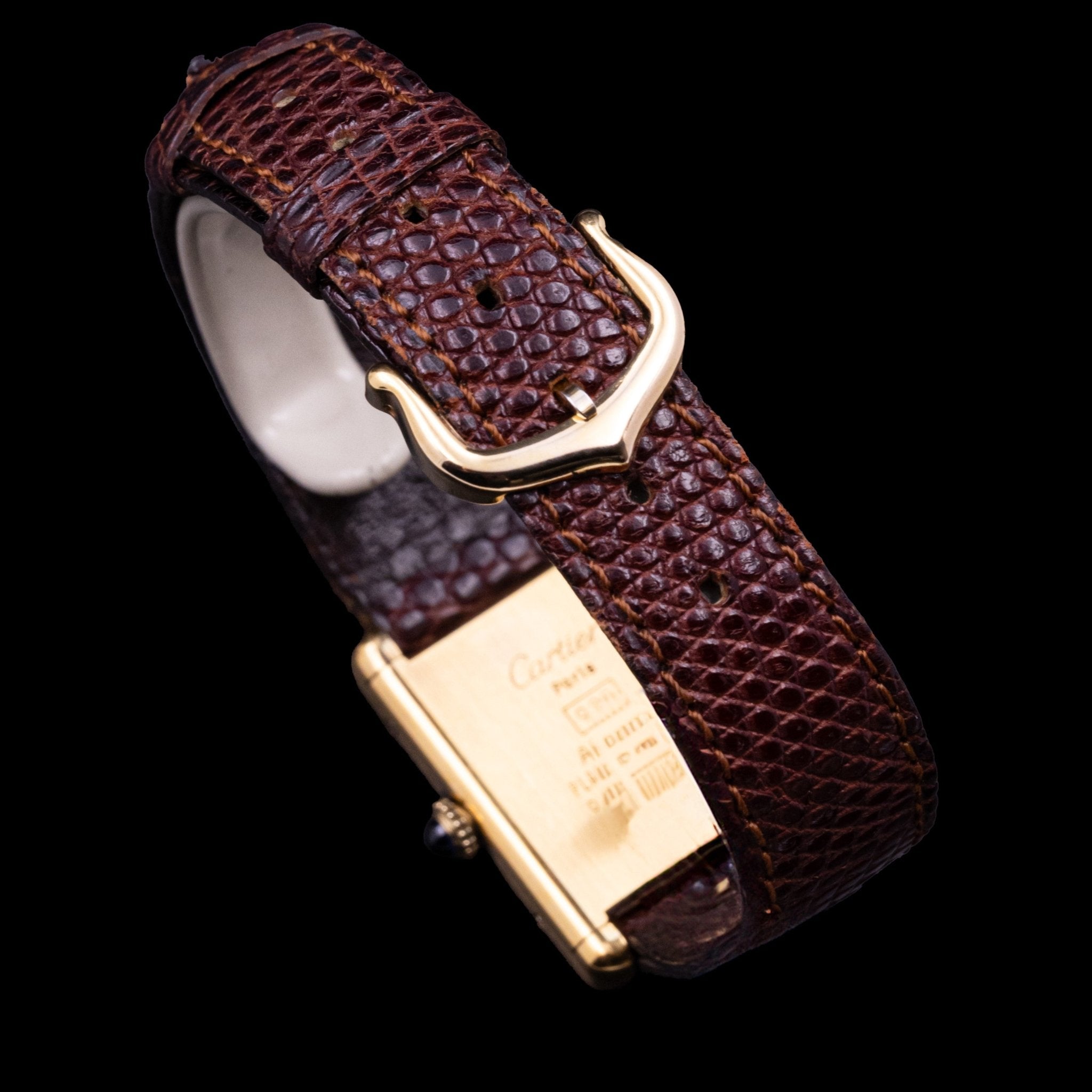 CARTIER TANK MUST HOMME CADRAN CREME - montre vintage - Contre - Temps Paris