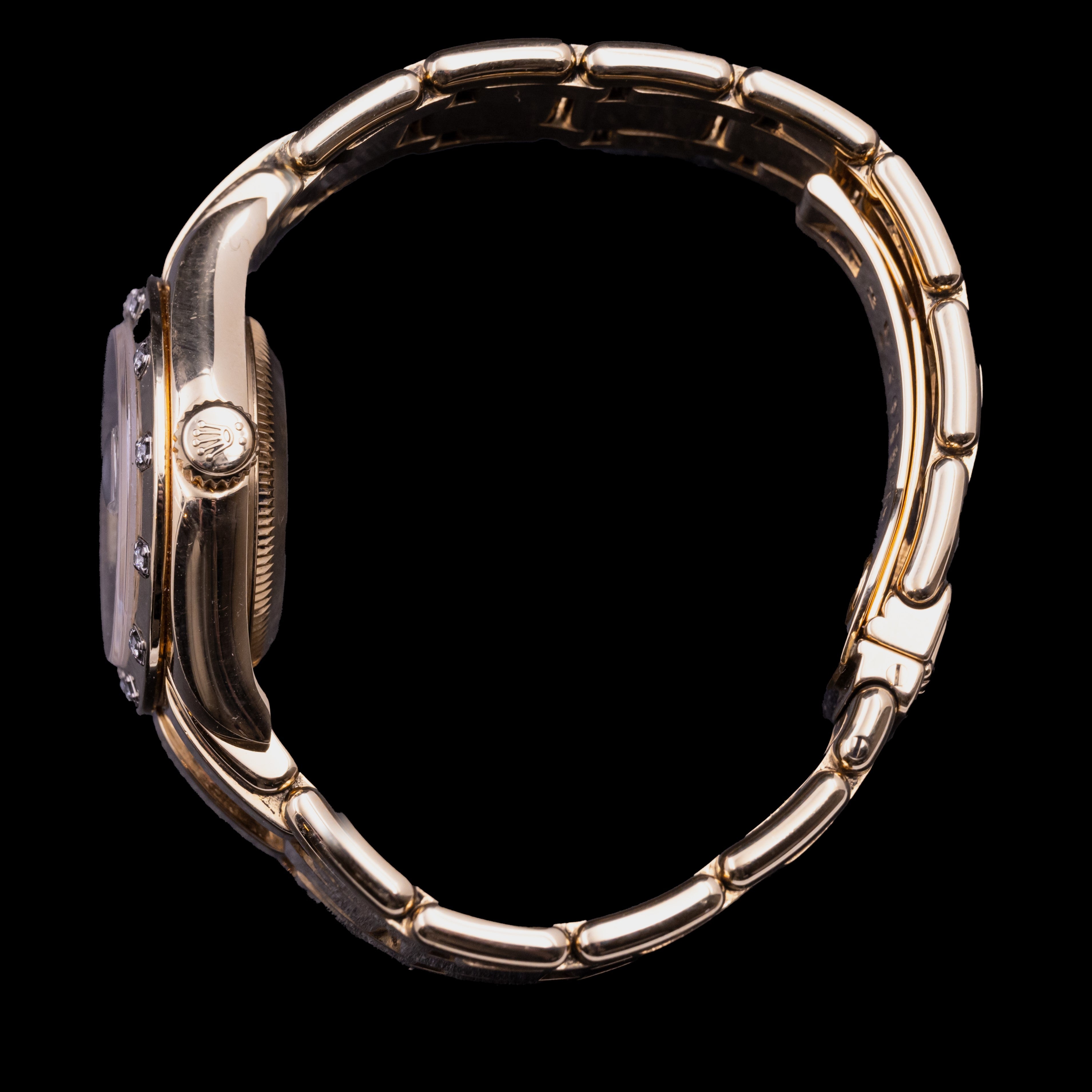 ROLEX DATEJUST PEARLMASTER GOLD AND DIAMONDS LADY FULL SET