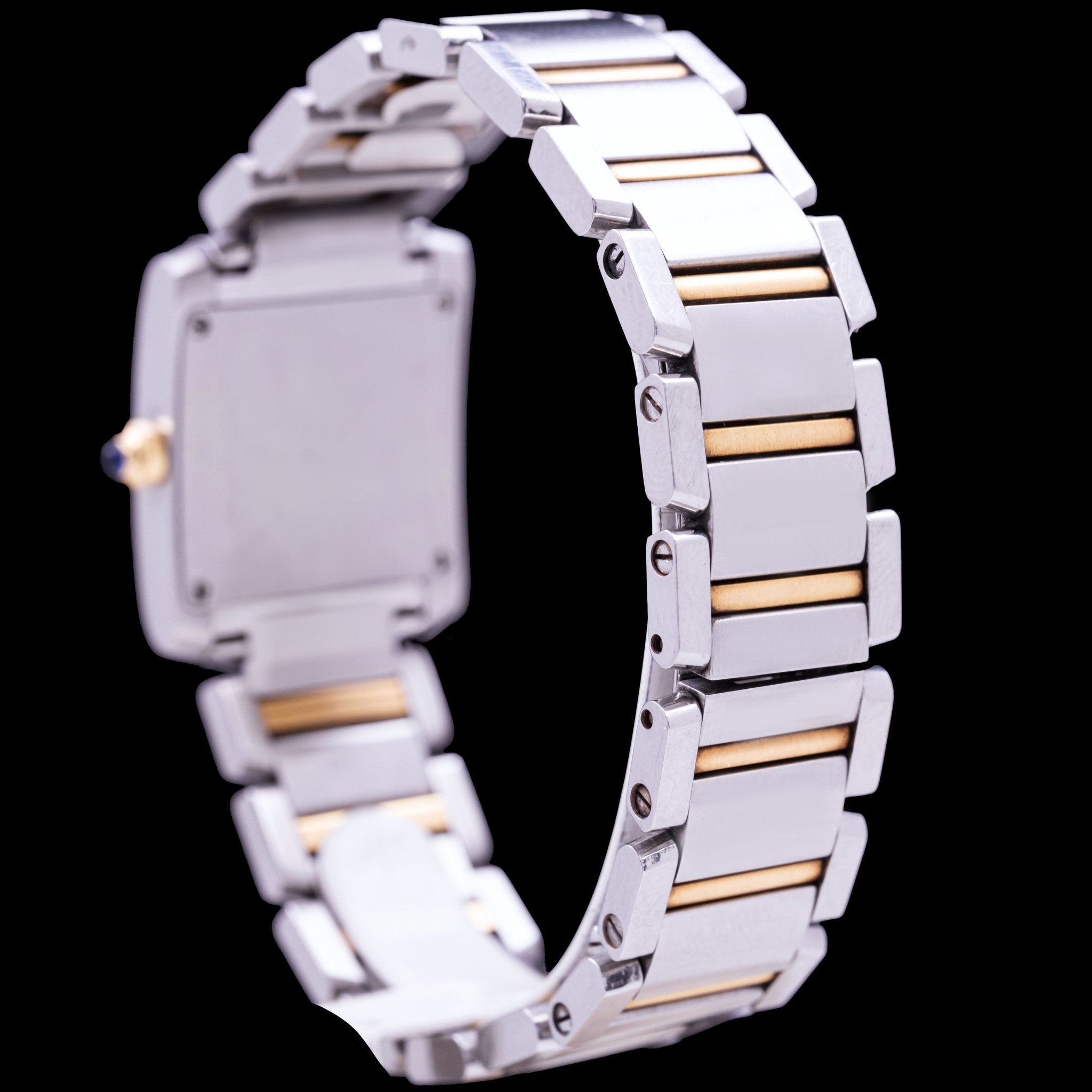 CARTIER TANK FRANCAISE BI - COLORE OR ET ACIER FULL SET - montre vintage - Contre - Temps Paris