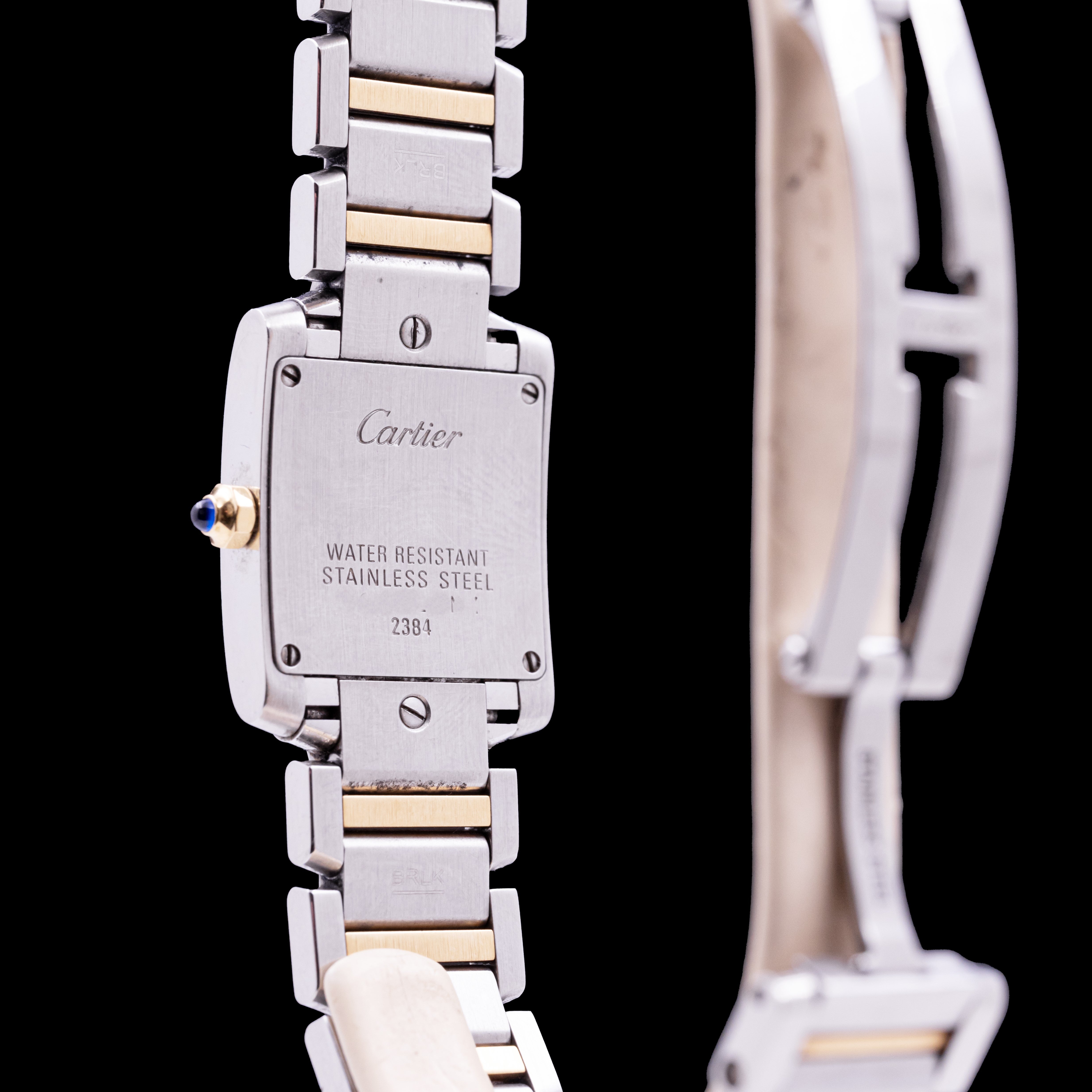 CARTIER TANK FRANCAISE BI-COLORE OR ET ACIER FULL SET