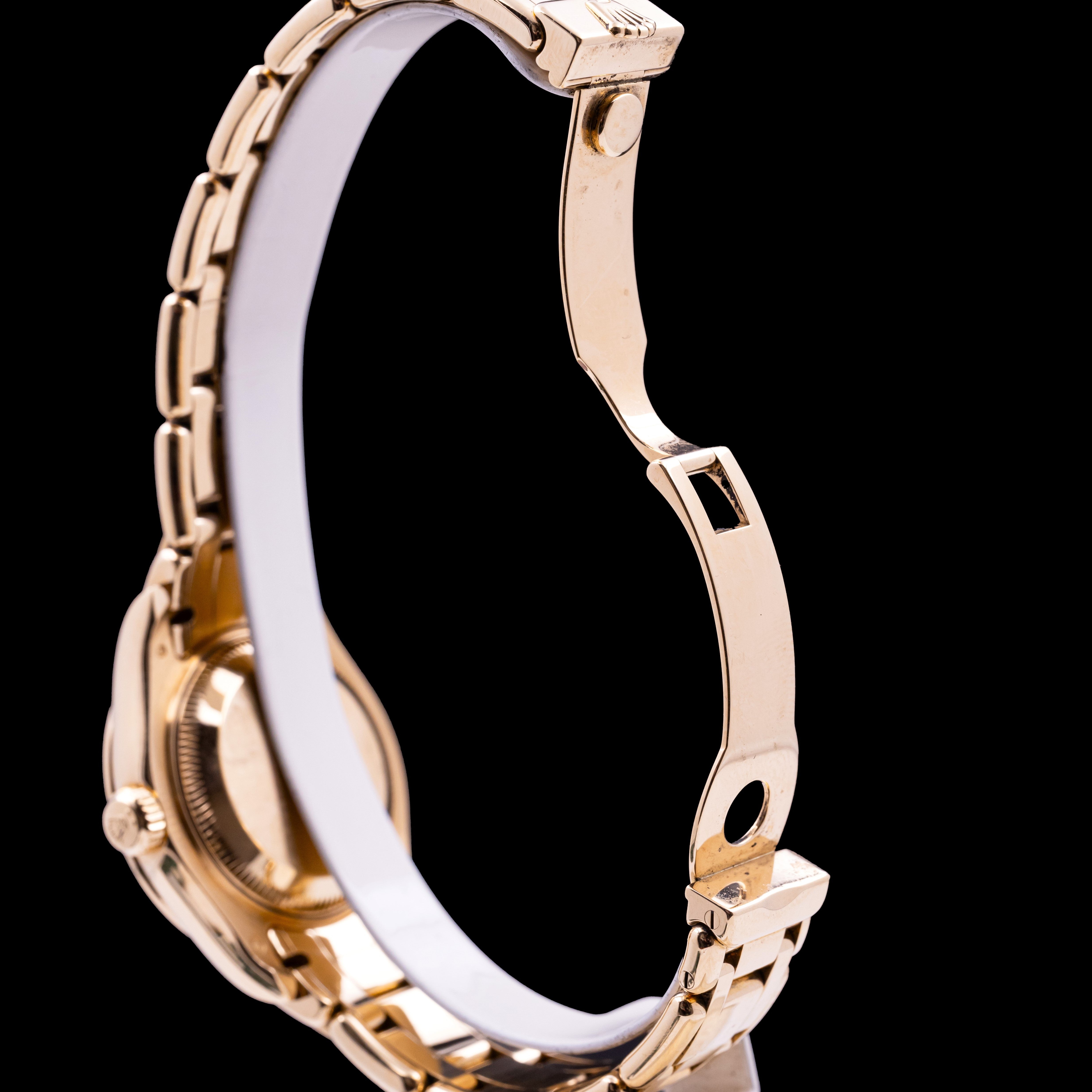 ROLEX DATEJUST PEARLMASTER GOLD AND DIAMONDS LADY FULL SET