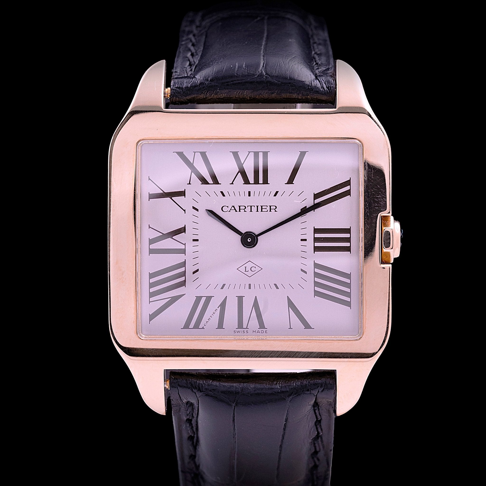 CARTIER SANTOS DUMONT XL OR ROSE - montre vintage - Contre - Temps Paris