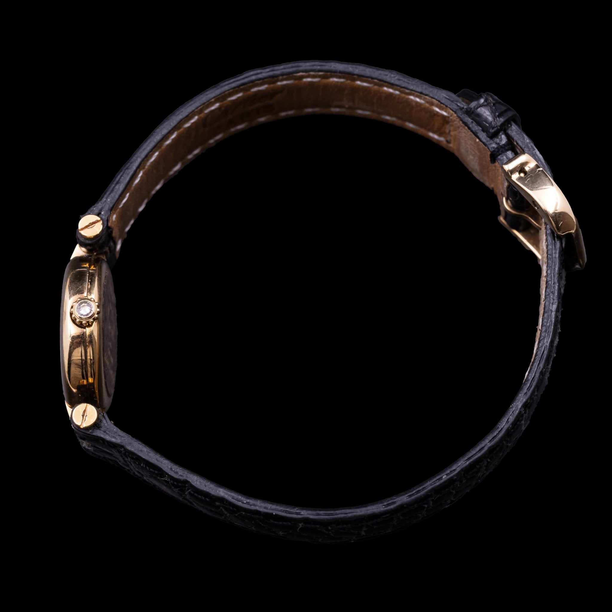 CARTIER VENDOME OR ET DIAMANTS - montre vintage - Contre - Temps Paris