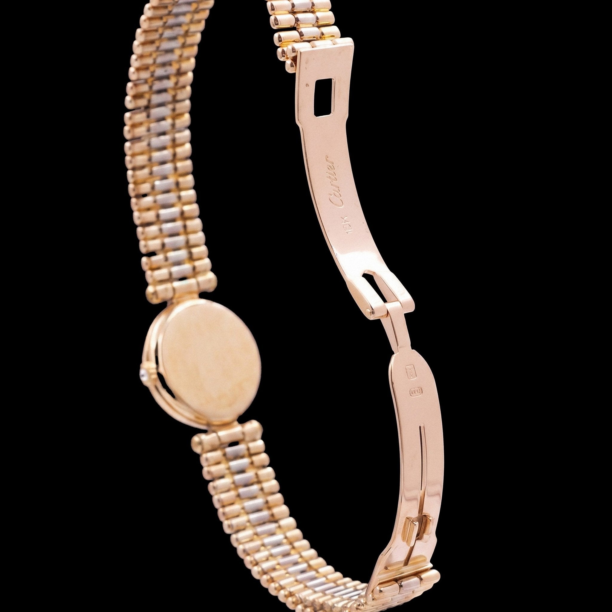 Cartier Vendôme Lady — Trois ors 18 carats, années 1990 - montre vintage - Contre - Temps Paris