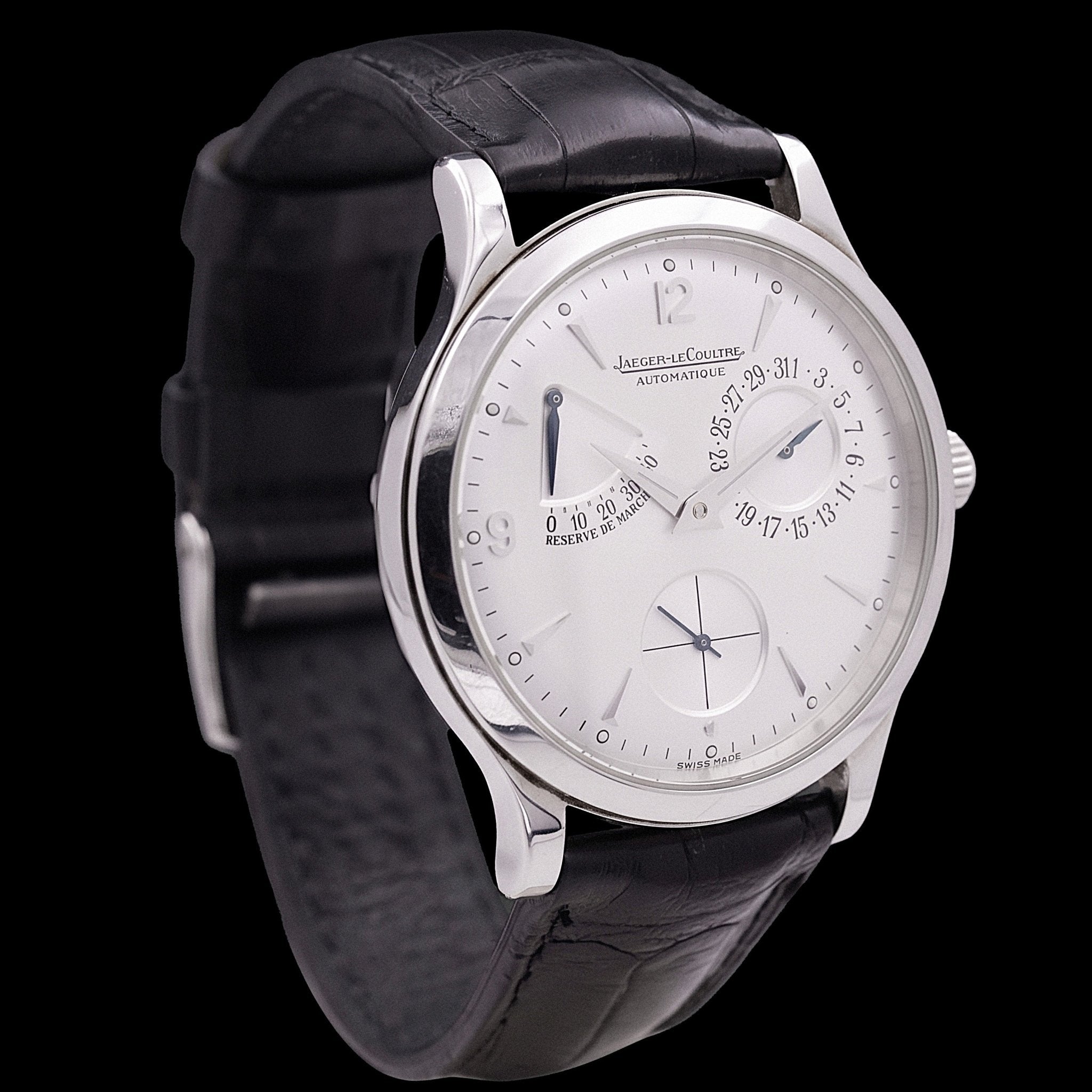 Jaeger - LeCoultre Master Control Réserve de Marche Ref. 140.8.38.S — Acier, années 1990 - montre vintage - Contre - Temps Paris