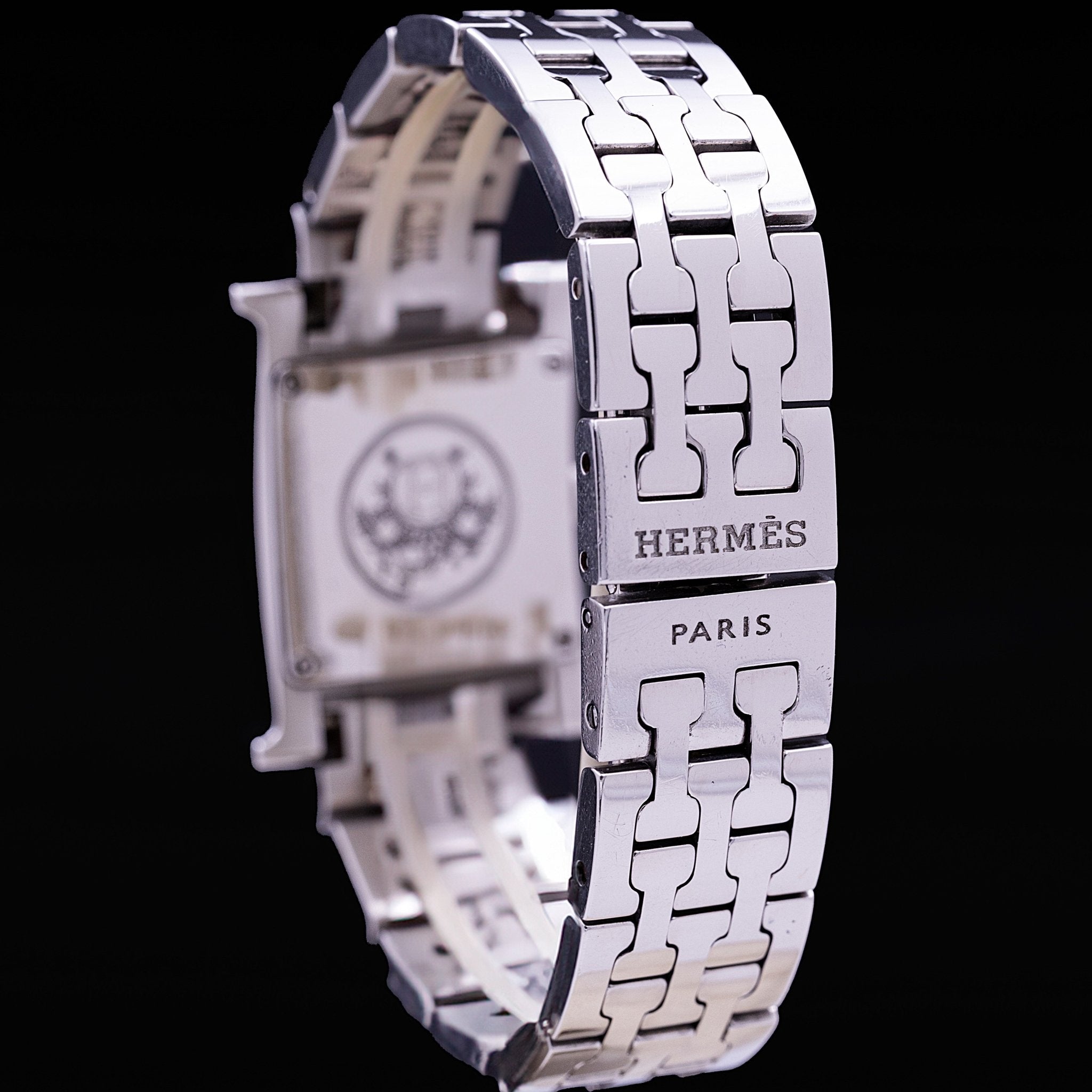 Hermès Heure H lady acier, années 2010 - montre vintage - Contre-Temps Paris