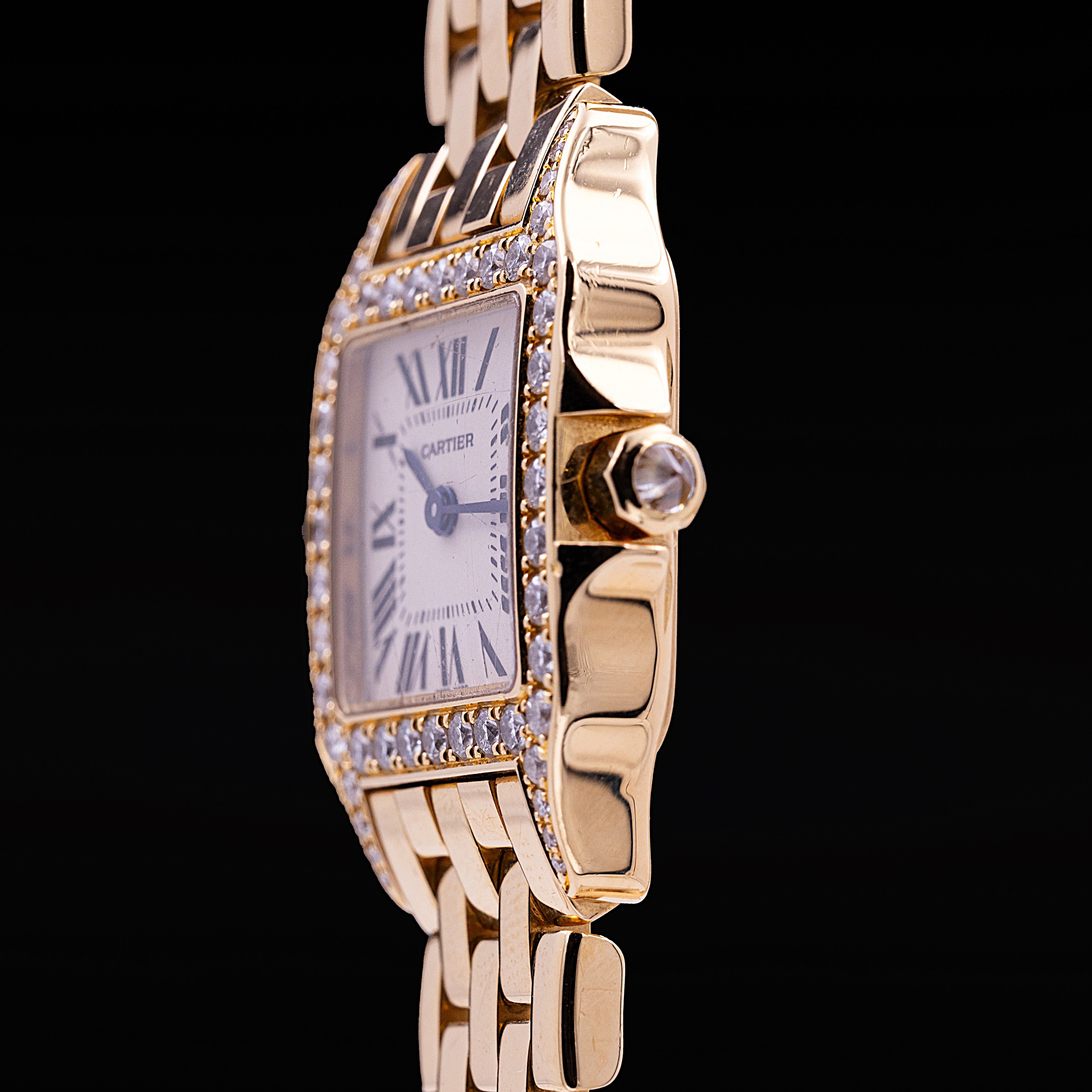 Cartier Santos Demoiselle or jaune et diamants Ref. WF9001Y7, ca.2015