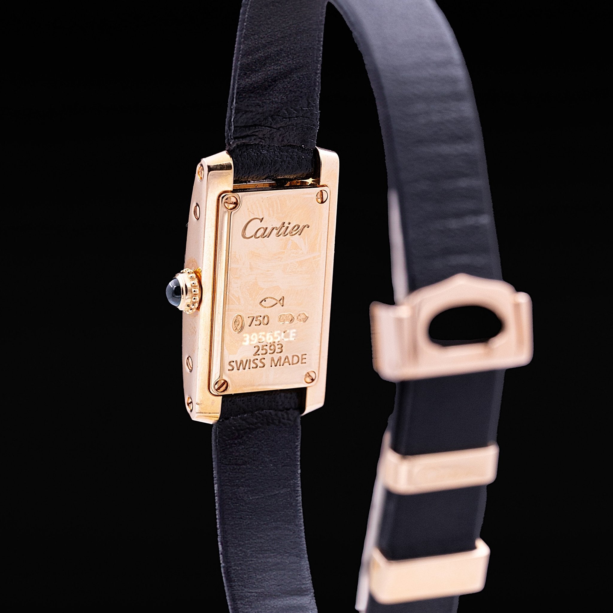 Cartier Tank Allongée Lanières Or Rose Ref. 2593, 2004 - montre vintage - Contre-Temps Paris