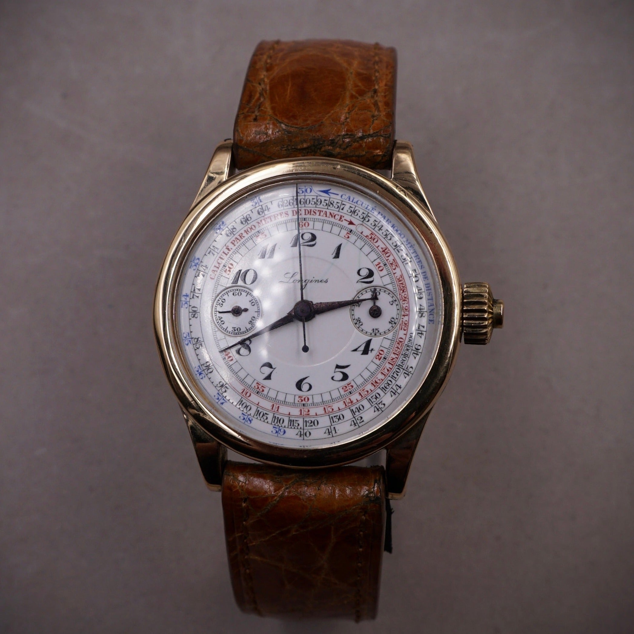 LONGINES MONOPUSHER CHRONOGRAPH GOLD