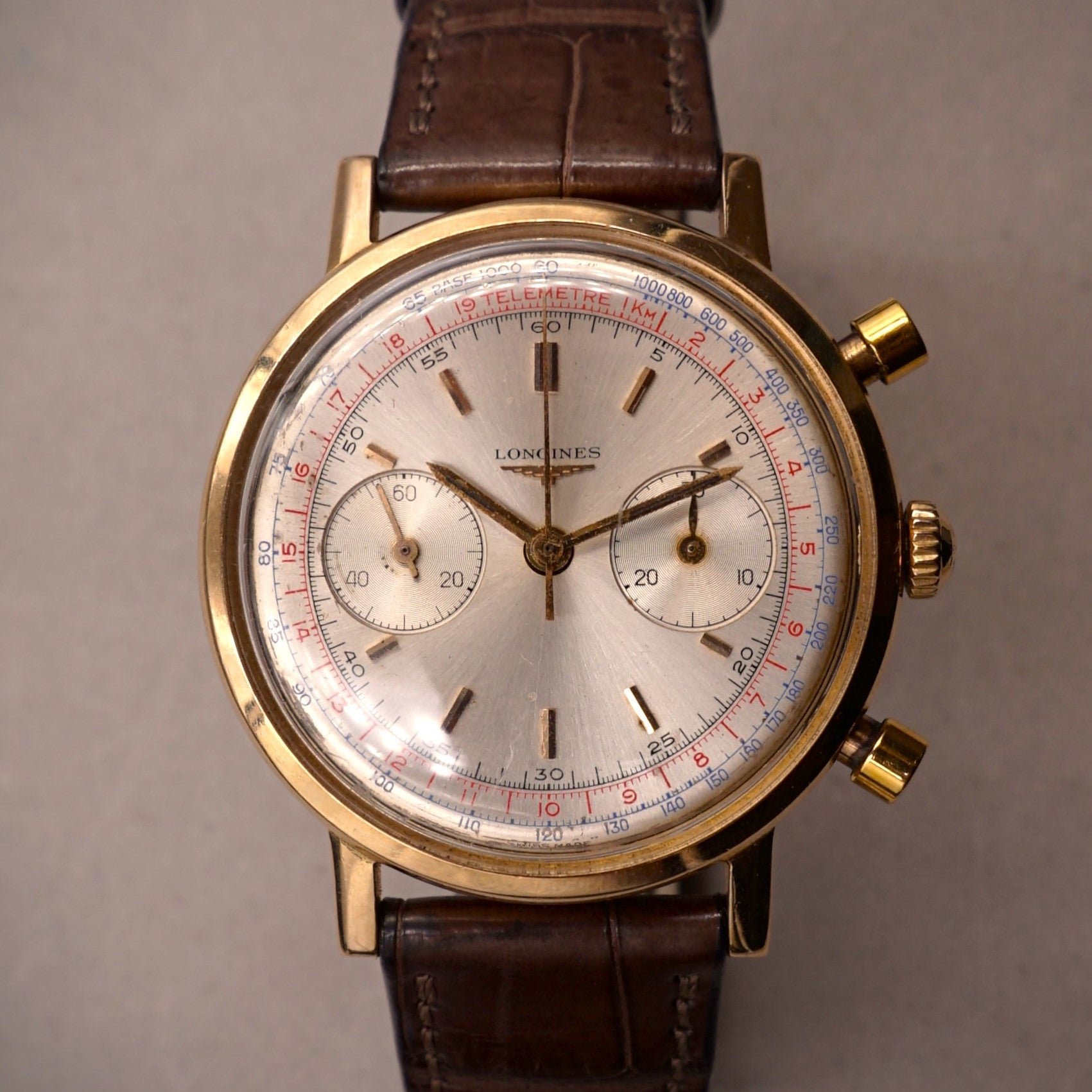 LONGINES CHRONOGRAPHE FLYBACK OR ROSE