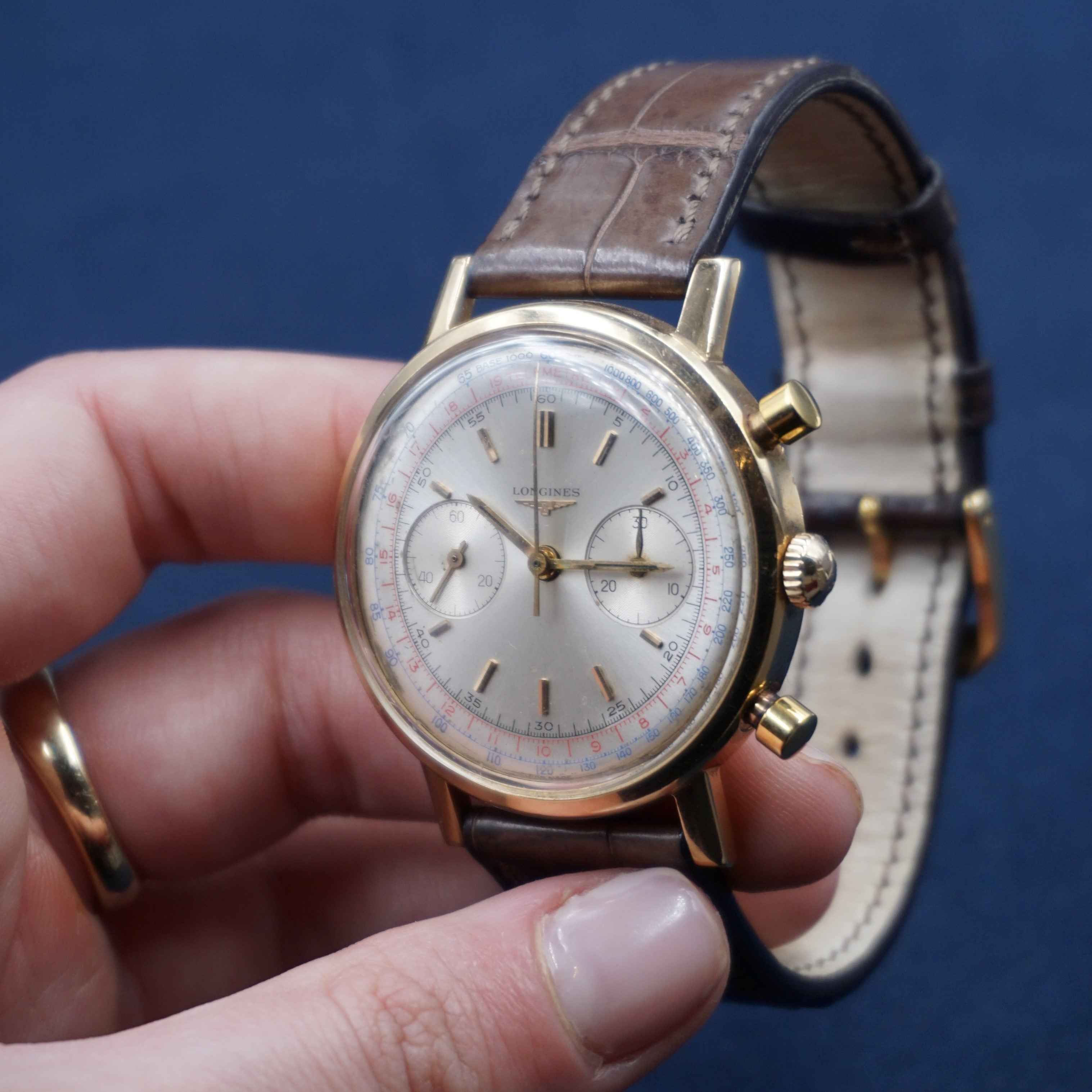 LONGINES CHRONOGRAPHE FLYBACK OR ROSE