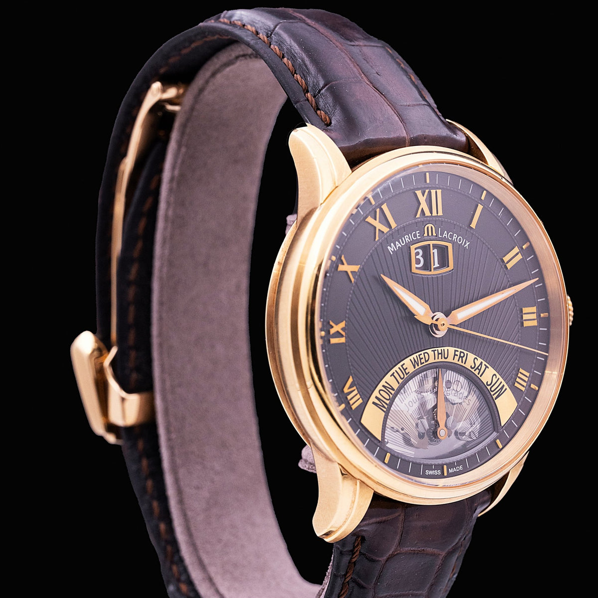 Maurice Lacroix Masterpiece Jours Rétrogrades Or Rose Ref. MP6358, circa 2010 - montre vintage - Contre-Temps Paris