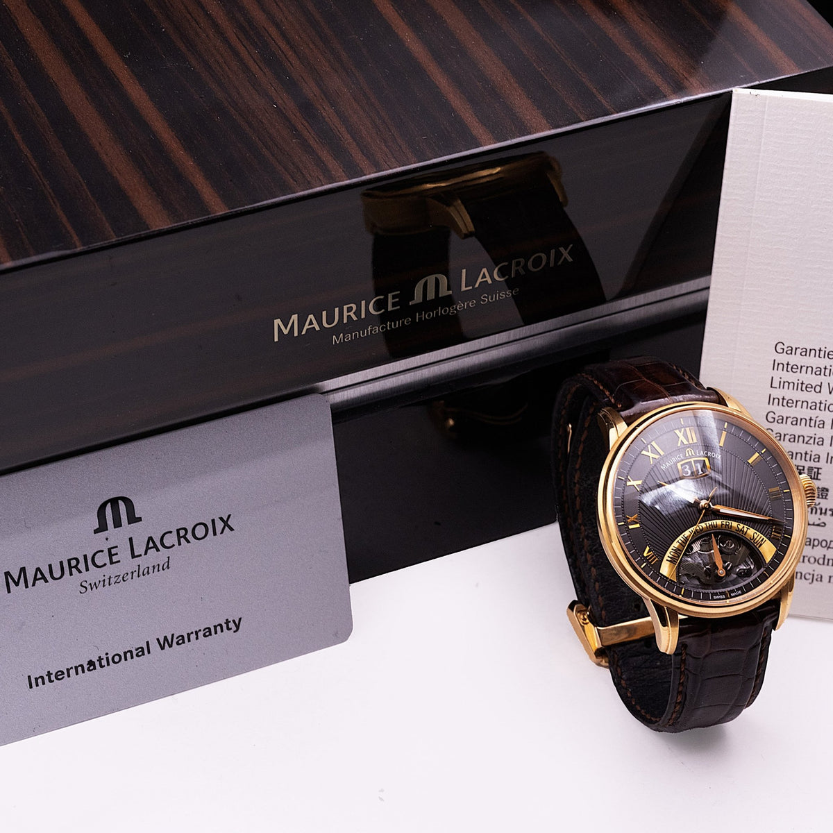 Maurice Lacroix Masterpiece Jours Rétrogrades Or Rose Ref. MP6358, circa 2010 - montre vintage - Contre-Temps Paris