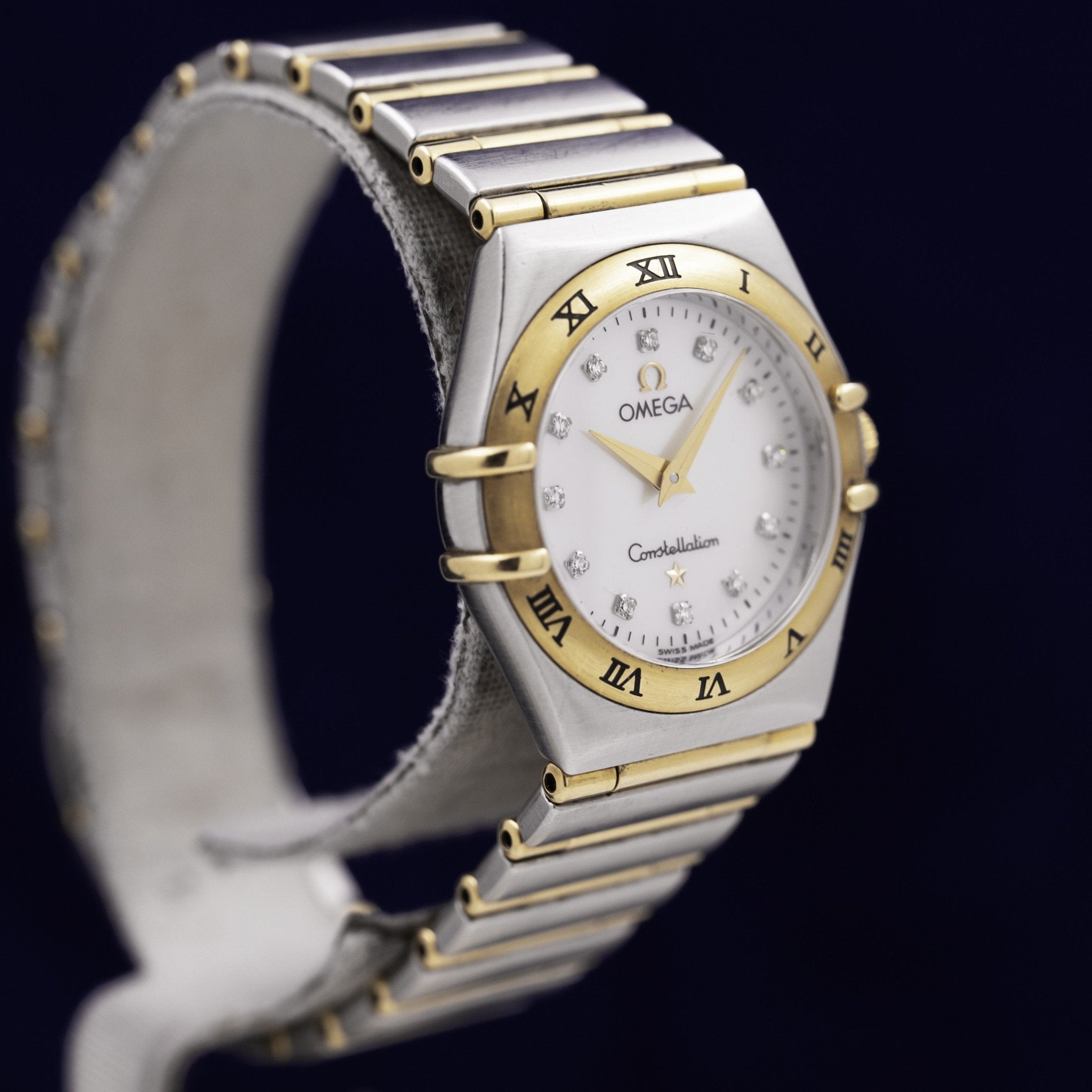 OMEGA CONSTELLATION LADY BI - COLOR INDEXES DIAMANT - montre vintage - Contre - Temps Paris