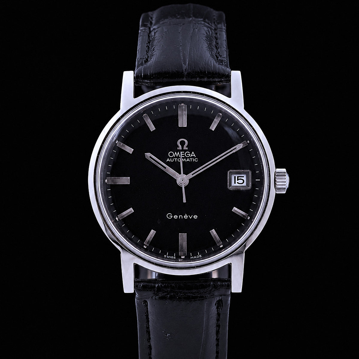 Omega Genève Classique Automatique Acier, années 60 - montre vintage - Contre-Temps Paris