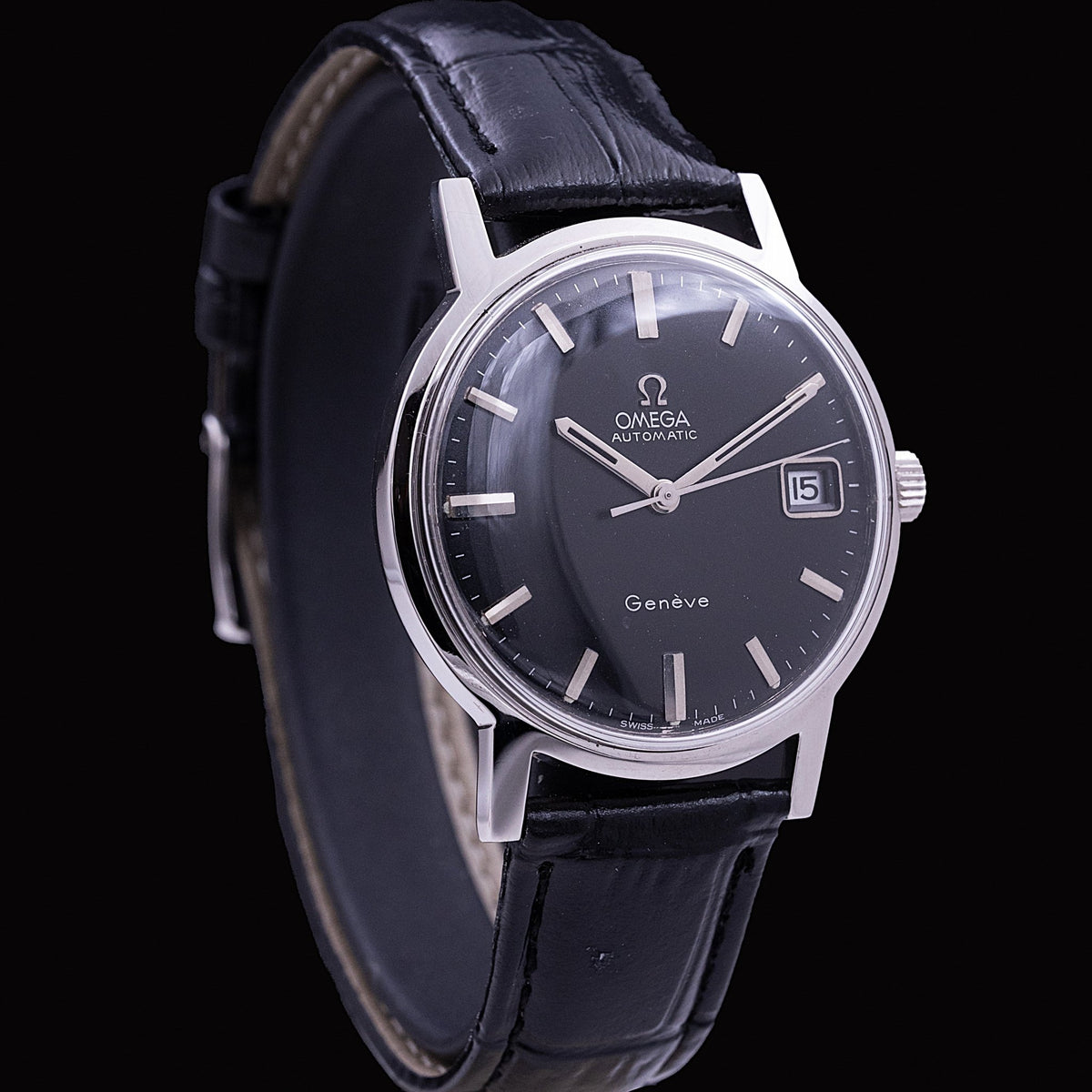 Omega Genève Classique Automatique Acier, années 60 - montre vintage - Contre-Temps Paris