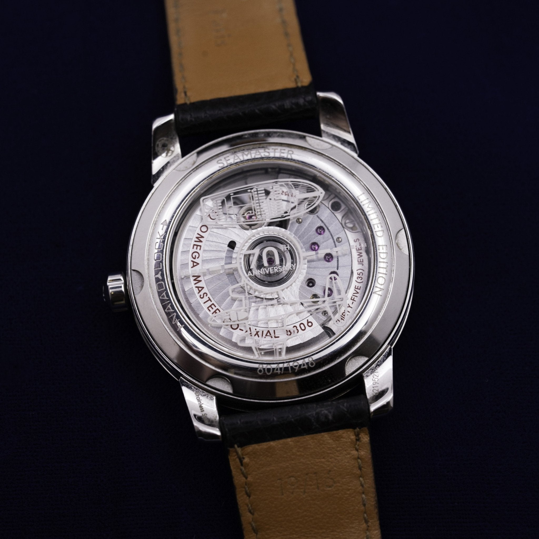 OMEGA SEAMASTER 1948 70TH ANNIVERSARY - montre vintage - Contre - Temps Paris