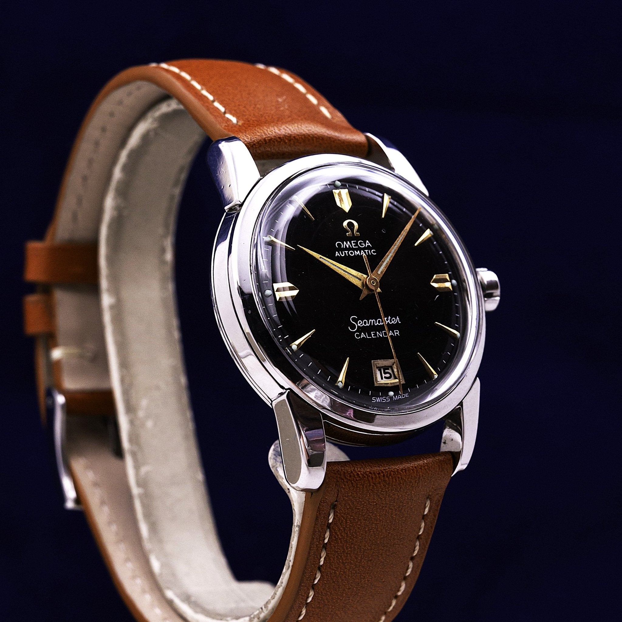 OMEGA SEAMASTER CALENDAR AUTOMATIQUE - montre vintage - Contre - Temps Paris