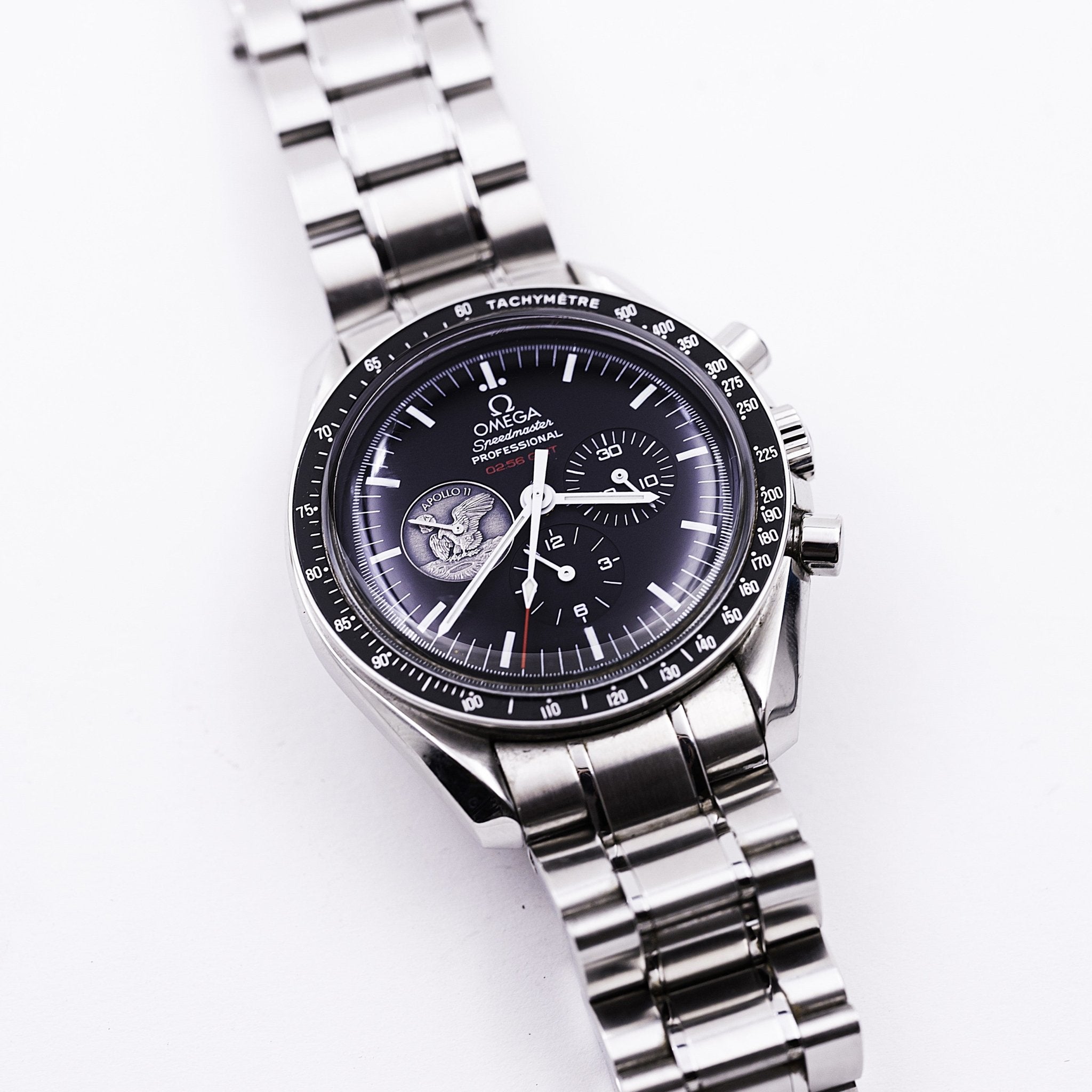 OMEGA SPEEDMASTER MOONWATCH 40EME ANNIVERSAIRE APOLLO XI - montre vintage - Contre - Temps Paris